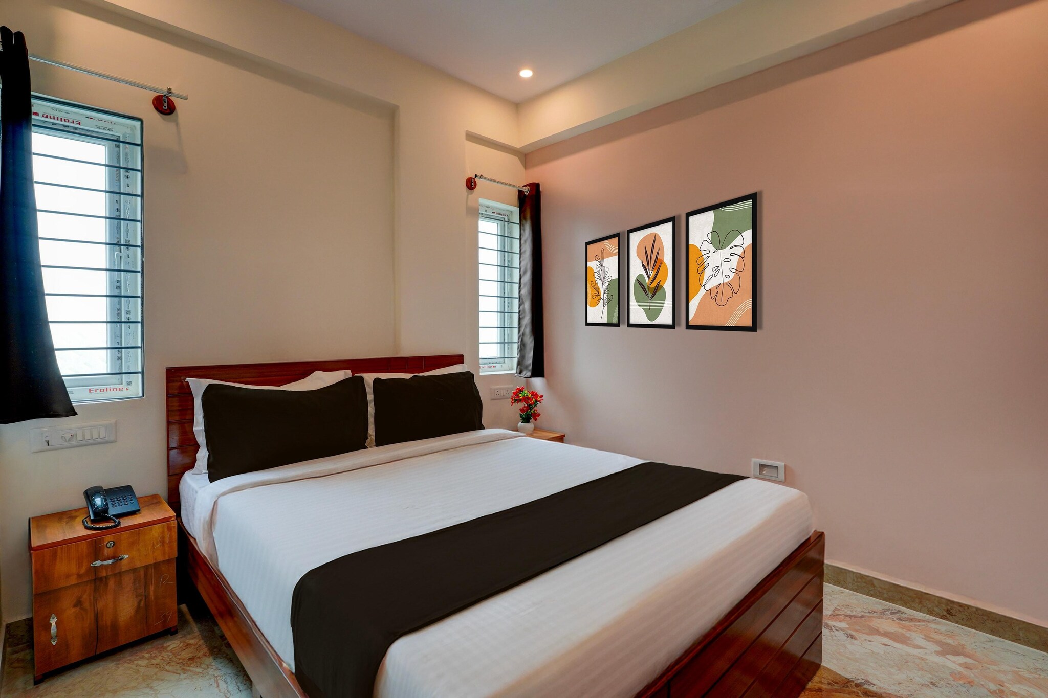 Enjoy a comfortable and hassle-free experience at our thoughtfully designed property. Each room is equipped with modern amenities, cozy bedding, and elegant decor to make you feel right at home. Located conveniently with easy access to public transport and major attractions, it's perfect for both business and leisure travelers. Cleanliness and guest comfort are our top priorities, and our team is available 24/7 to assist you throughout your stay.
 
Unmarried couples are warmly welcome at this property.
Guests with local ID proof are warmly welcome.
Foreign guests are welcome and allowed to stay at this property without any restrictions
Early Check-In Policy: A full day’s room rate will be charged for check-ins before 6:00 AM. Complimentary early check-in is available between 6:00 AM and 10:00 AM, subject to room availability.
 
Check-in is only available to guests aged 18 and above. Please provide a government-issued ID to confirm your age.
