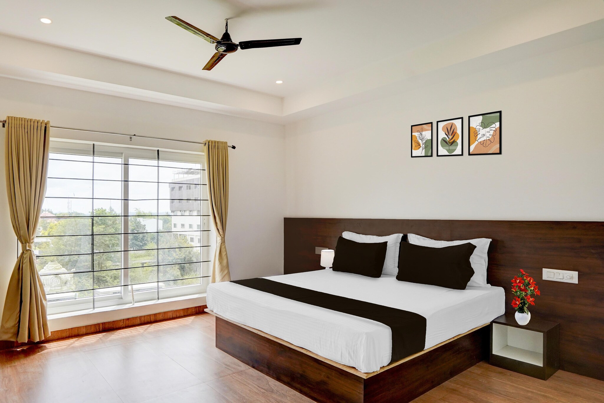 Comfortable Accommodations: Super Collection O Nandagokula Convention Centre Formerly Arasu Comforts in Hassan offers family rooms with air-conditioning, private bathrooms, work desks, and seating areas. Each room includes free toiletries, a bath or shower, TV, and wardrobe.
Essential Facilities: Guests enjoy free WiFi, a 24-hour front desk, daily housekeeping service, room service, and luggage storage. The hotel provides a welcoming environment with English and Hindi spoken at reception.
Convenient Location: Located 114 km from Mysore Airport, the hotel is situated in Hassan's Industrial Area. Nearby attractions include Hassan Fort and Hassan Railway Station, enhancing the stay experience.
1.Unmarried couples are warmly welcome at this property.
2. Guests with local ID proof are warmly welcome.
3.Foreign guests are welcome and allowed to stay at this property without any restrictions
4.Early Check-In Policy: A full day’s room rate will be charged for check-ins before 6:00 AM. Complimentary early check-in is available between 6:00 AM and 10:00 AM, subject to room availability.
5.Check-in is only available to guests aged 18 and above. Please provide a government-issued ID to confirm your age.