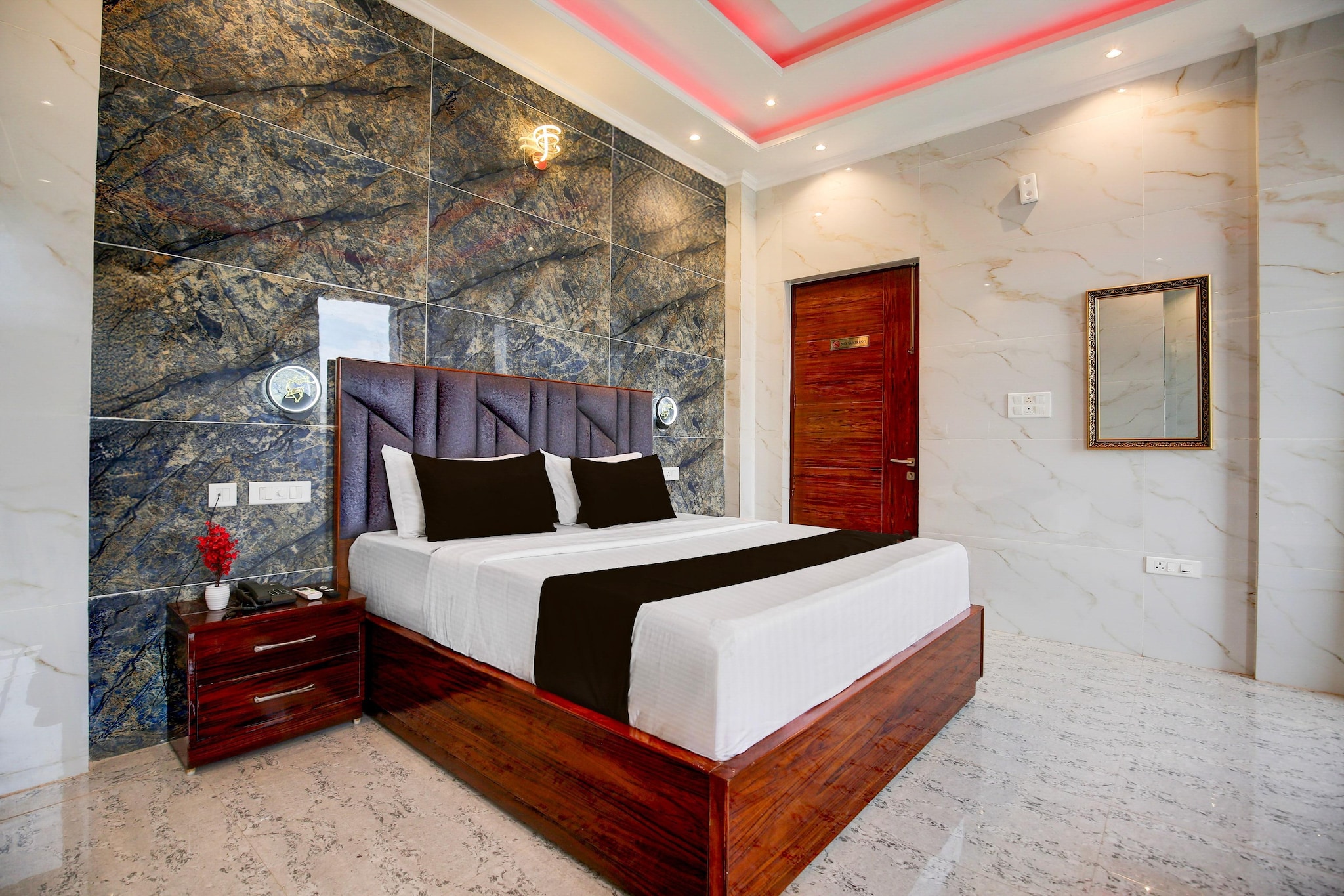 Enjoy a comfortable and hassle-free experience at our thoughtfully designed property. Each room is equipped with modern amenities, cozy bedding, and elegant decor to make you feel right at home. Located conveniently with easy access to public transport and major attractions, it's perfect for both business and leisure travelers. Cleanliness and guest comfort are our top priorities, and our team is available 24/7 to assist you throughout your stay.
Unmarried couples are warmly welcome at this property.
Guests with local ID proof are warmly welcome.
Foreign guests are welcome and allowed to stay at this property without any restrictions
Early Check-In Policy: A full day’s room rate will be charged for check-ins before 6:00 AM. Complimentary early check-in is available between 6:00 AM and 10:00 AM, subject to room availability.
Check-in is only available to guests aged 18 and above. Please provide a government-issued ID to confirm your age.