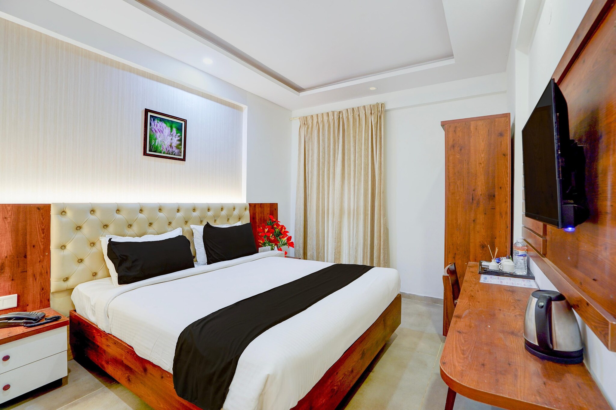 Enjoy a comfortable and hassle-free experience at our thoughtfully designed property. Each room is equipped with modern amenities, cozy bedding, and elegant decor to make you feel right at home. Located conveniently with easy access to public transport and major attractions, it's perfect for both business and leisure travelers. Cleanliness and guest comfort are our top priorities, and our team is available 24/7 to assist you throughout your stay.
 
Unmarried couples are warmly welcome at this property.
Guests with local ID proof are warmly welcome.
Foreign guests are welcome and allowed to stay at this property without any restrictions
Early Check-In Policy: A full day’s room rate will be charged for check-ins before 6:00 AM. Complimentary early check-in is available between 6:00 AM and 10:00 AM, subject to room availability.
 
Check-in is only available to guests aged 18 and above. Please provide a government-issued ID to confirm your age.
