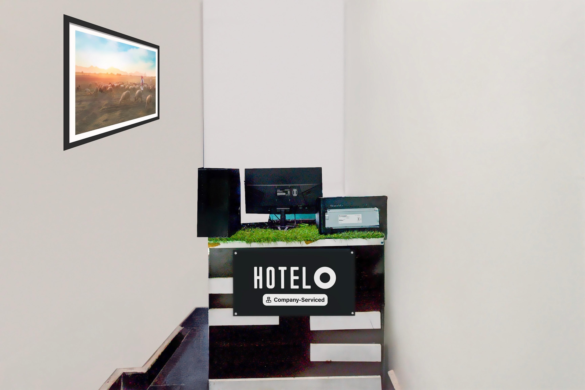 Ground floor: (bedroom(double bed, TV, seating area, air conditioning, telephone), bathroom(bathtub or shower, washbasin, toilet, Towels incl., shampoo, body soap, hot water), Parking)