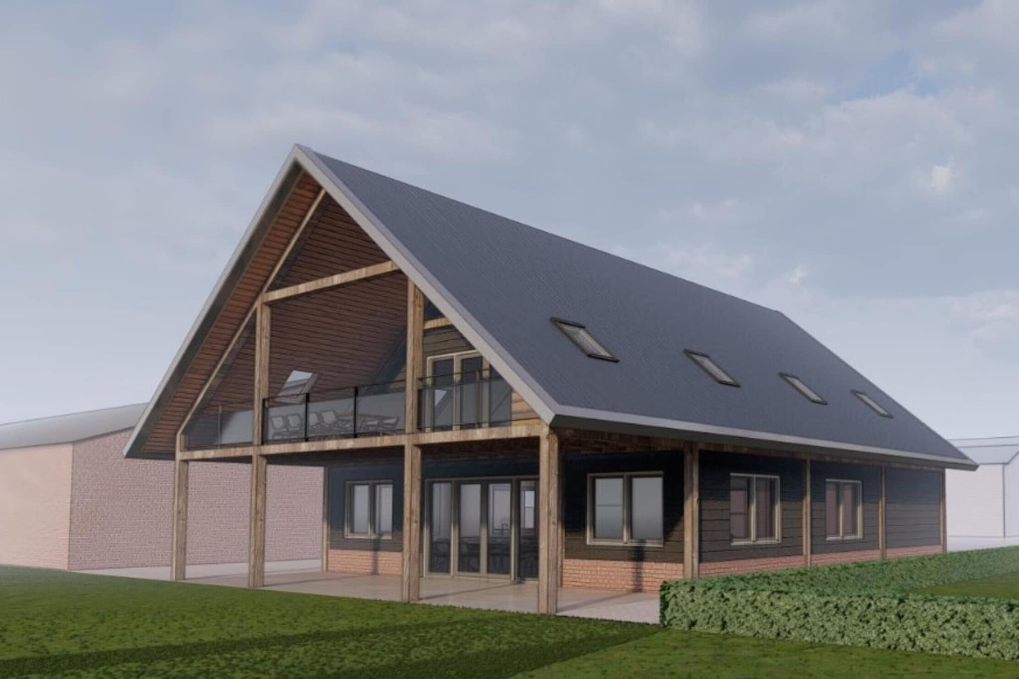 The New Barn - Buitenkant zomer