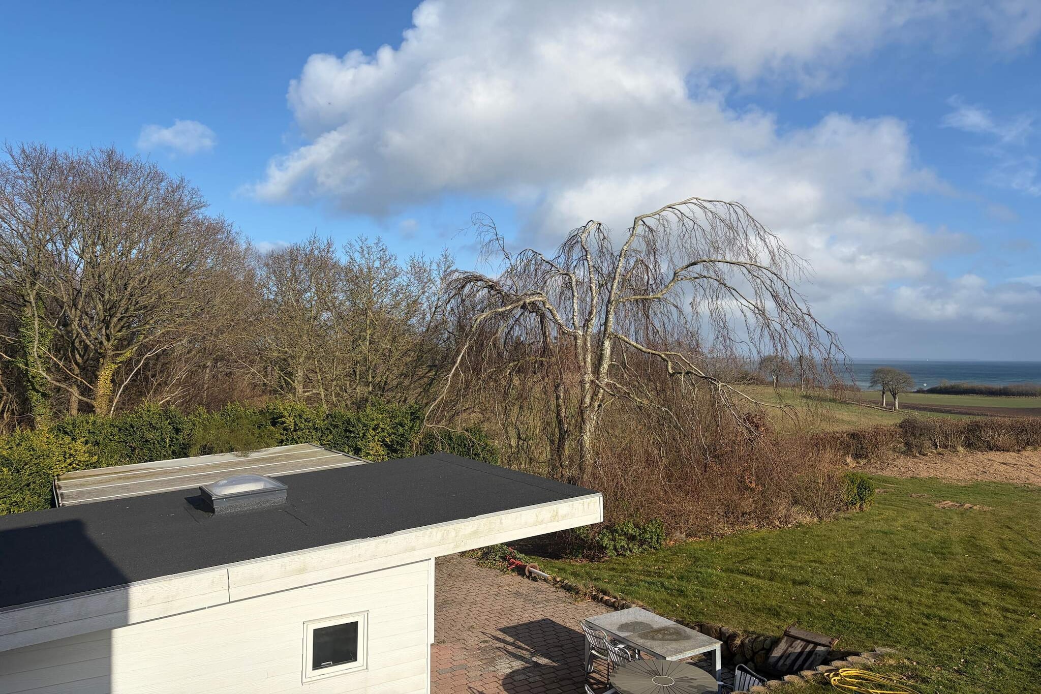 Annex: (washbasin, shower, toilet)\n\nInternet Access DSL, Living room(TV(german television channels, danish TV channels (DR1 and TV2)), stove(induction), radio, coffee machine, oven, microwave, dishwasher, fridge(+ freezer)), Sitting room, bedroom(double bed), bedroom(2x single bed), bedroom(double bed), bathroom(washbasin, shower, toilet), sauna(indoor, 4 persons), heating(electric), terrace, garden, garden furniture, deckchairs, swimming pool(indoor), air to air heatpump