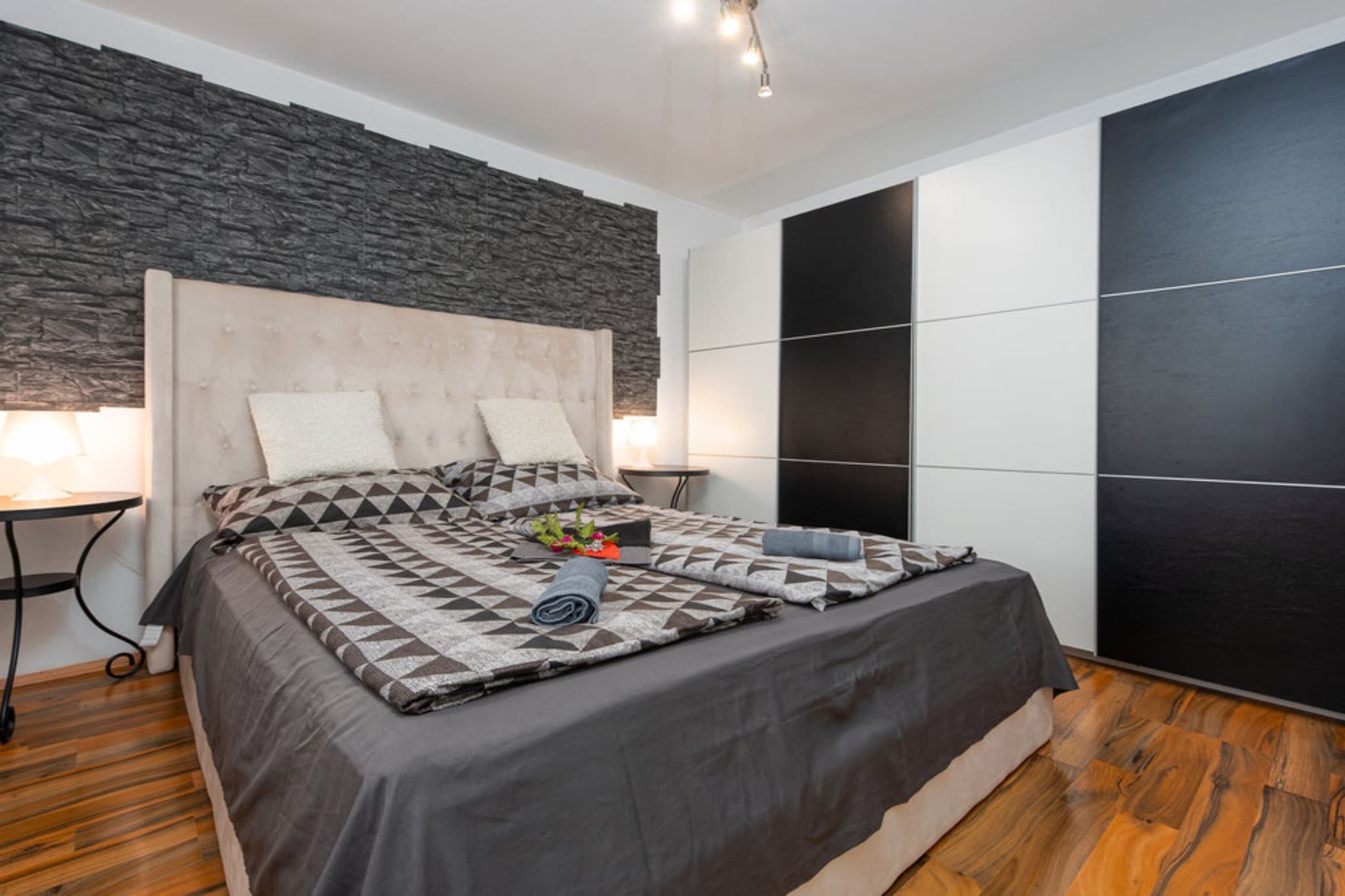 Marilona Welle Apartments Vir - Superior Two Bedroom Apartment  with Terrace - Slaapkamer