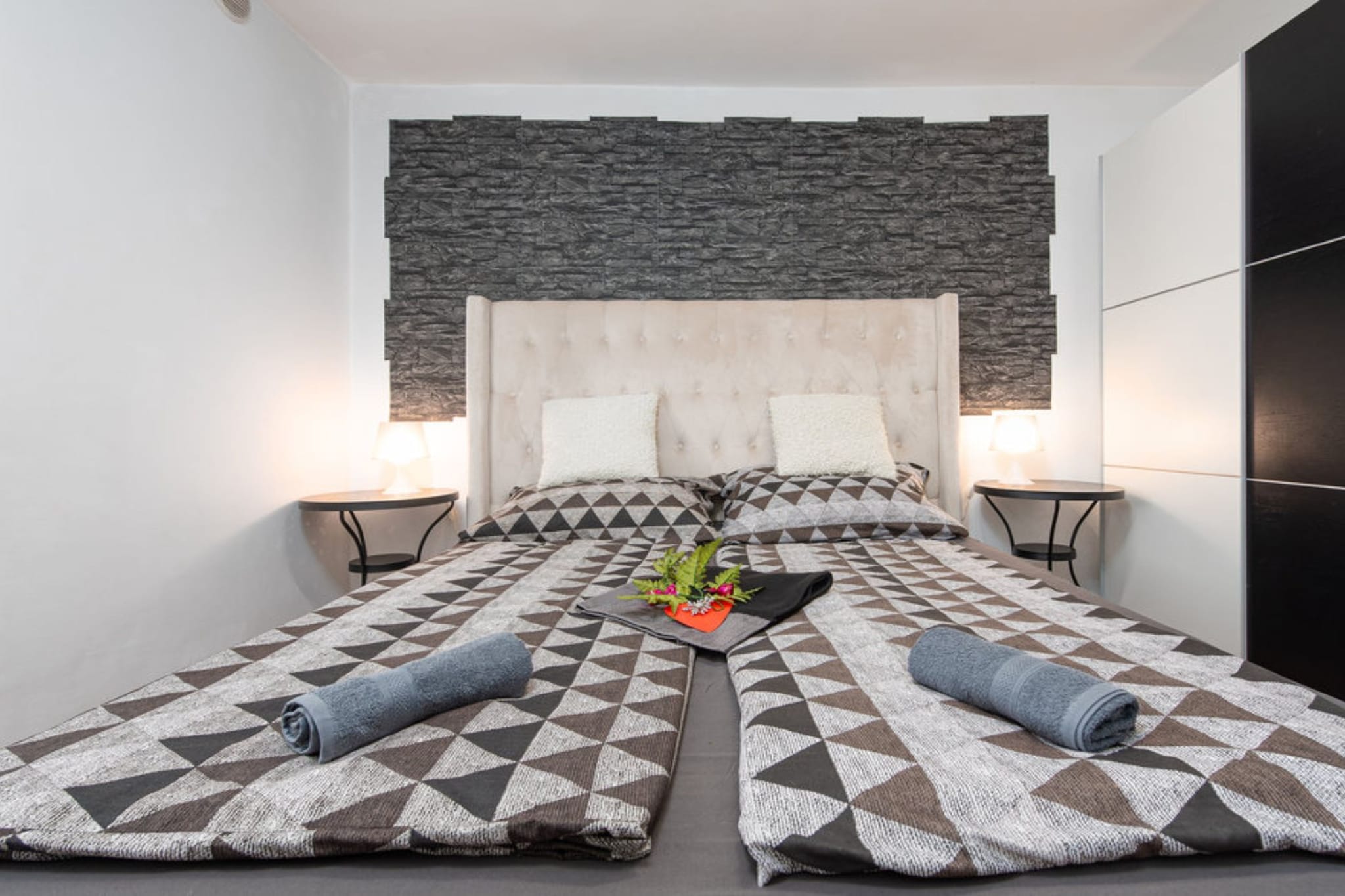 Marilona Welle Apartments Vir - Superior Two Bedroom Apartment  with Terrace - Slaapkamer