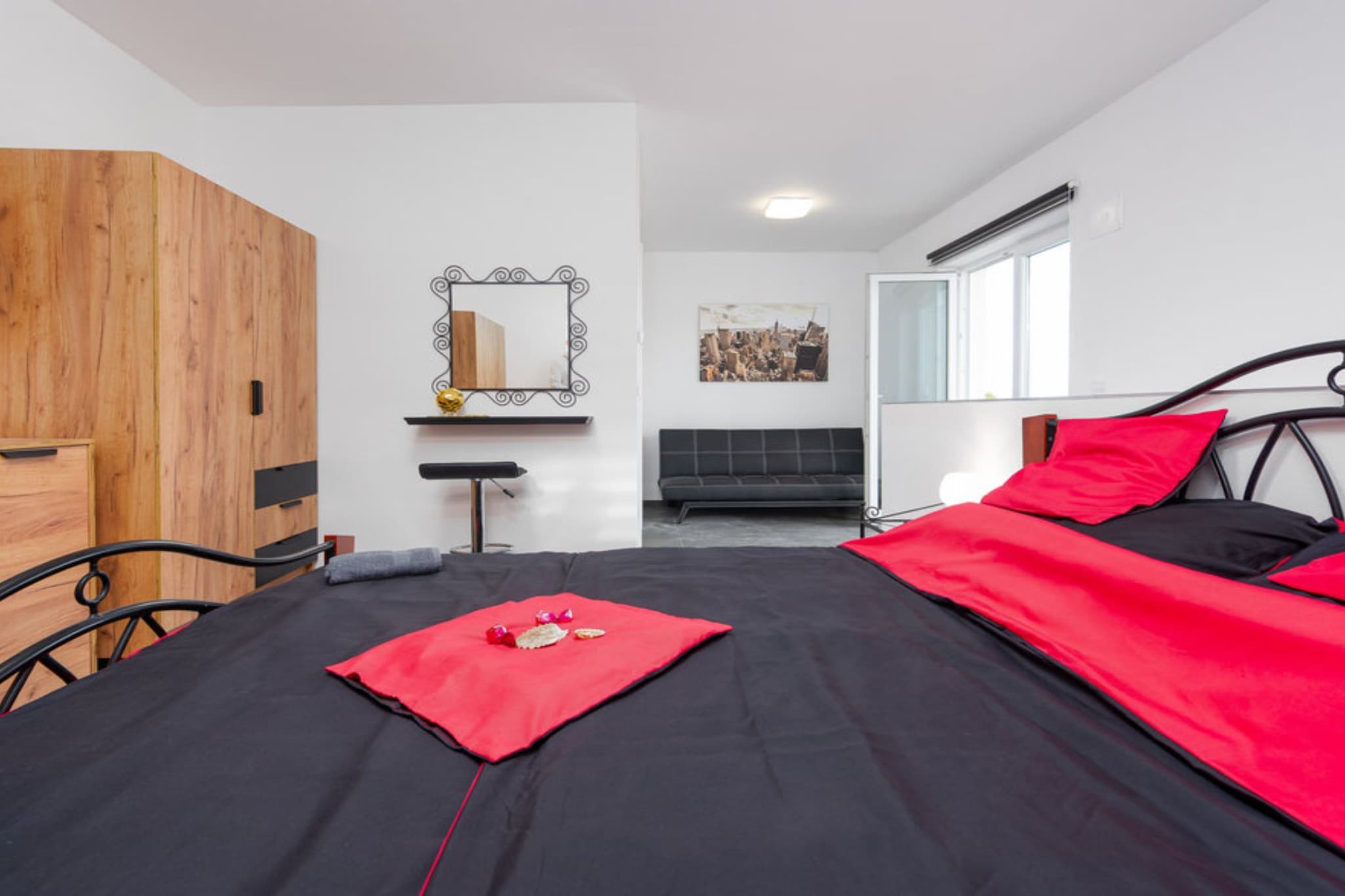 Marilona Welle Apartments Vir - De Luxe Three Bedroom Apartment with  Hot-Tub - Slaapkamer