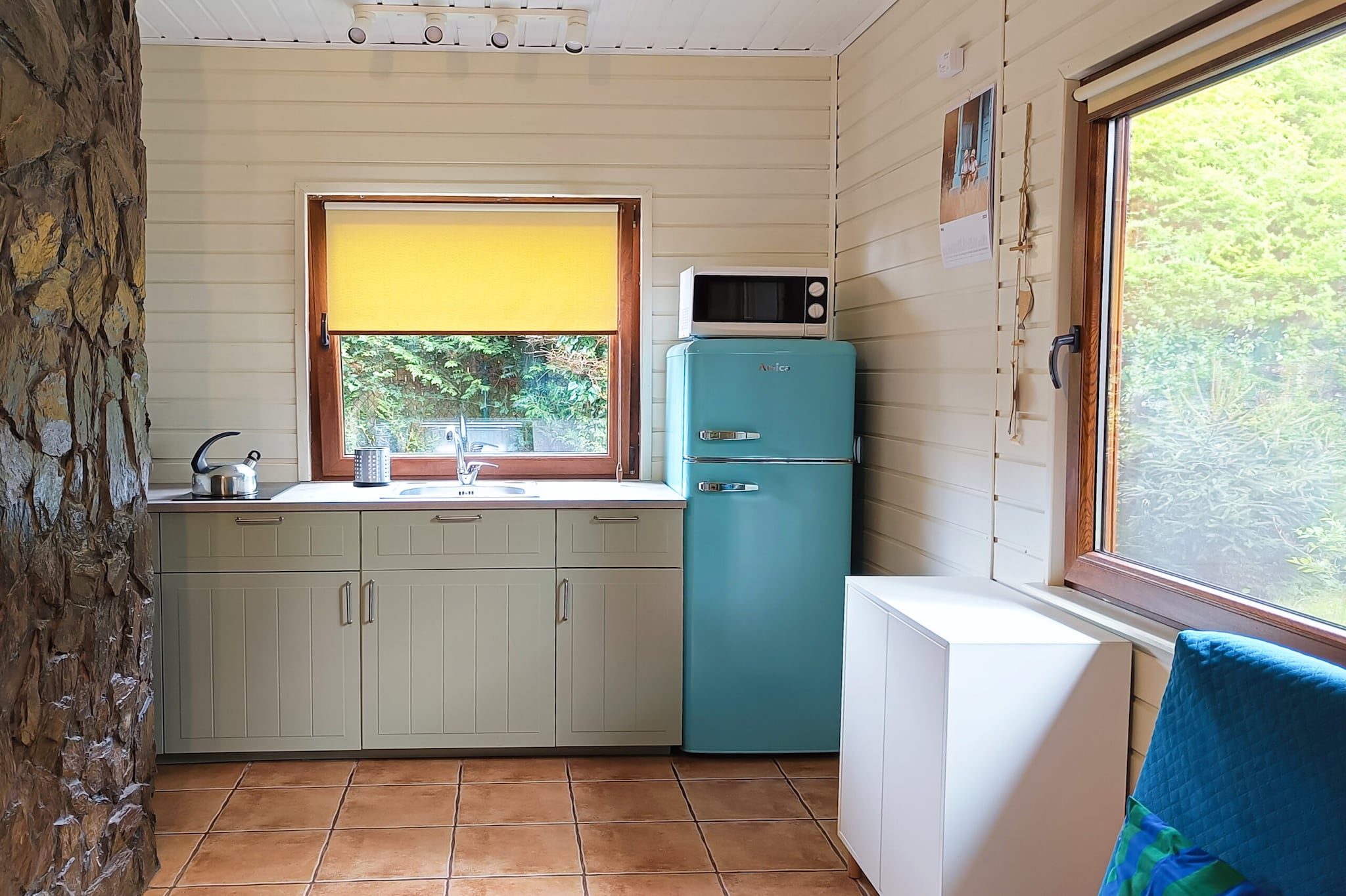 Holiday home with fireplace and large terrace