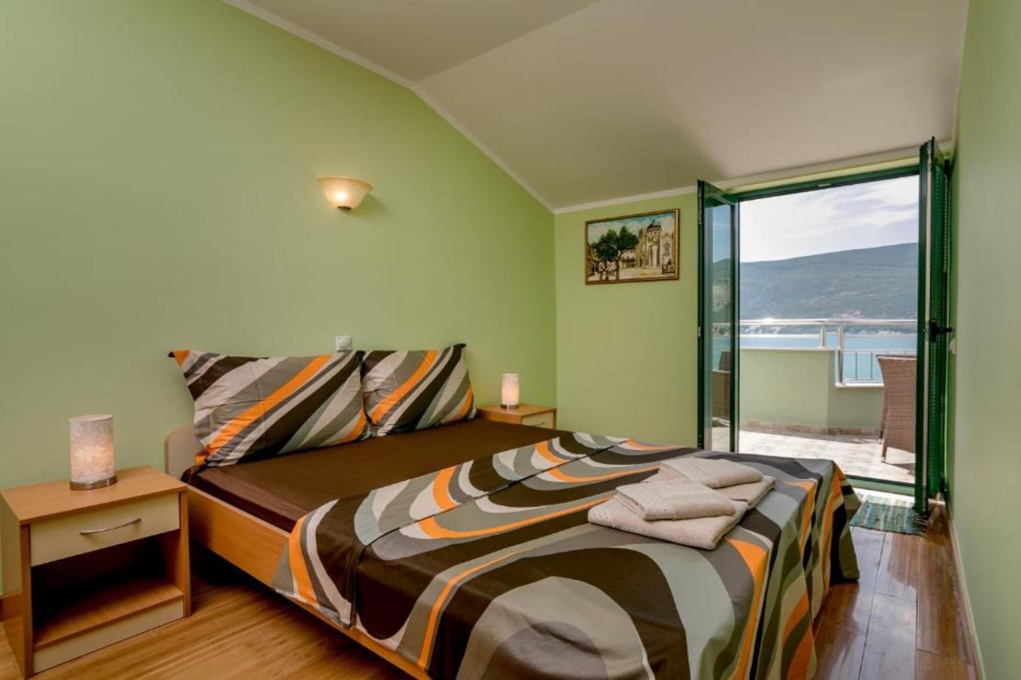 Amor Residence - One Bedroom Apartment with Terrace and Sea View (1 ) - Slaapkamer