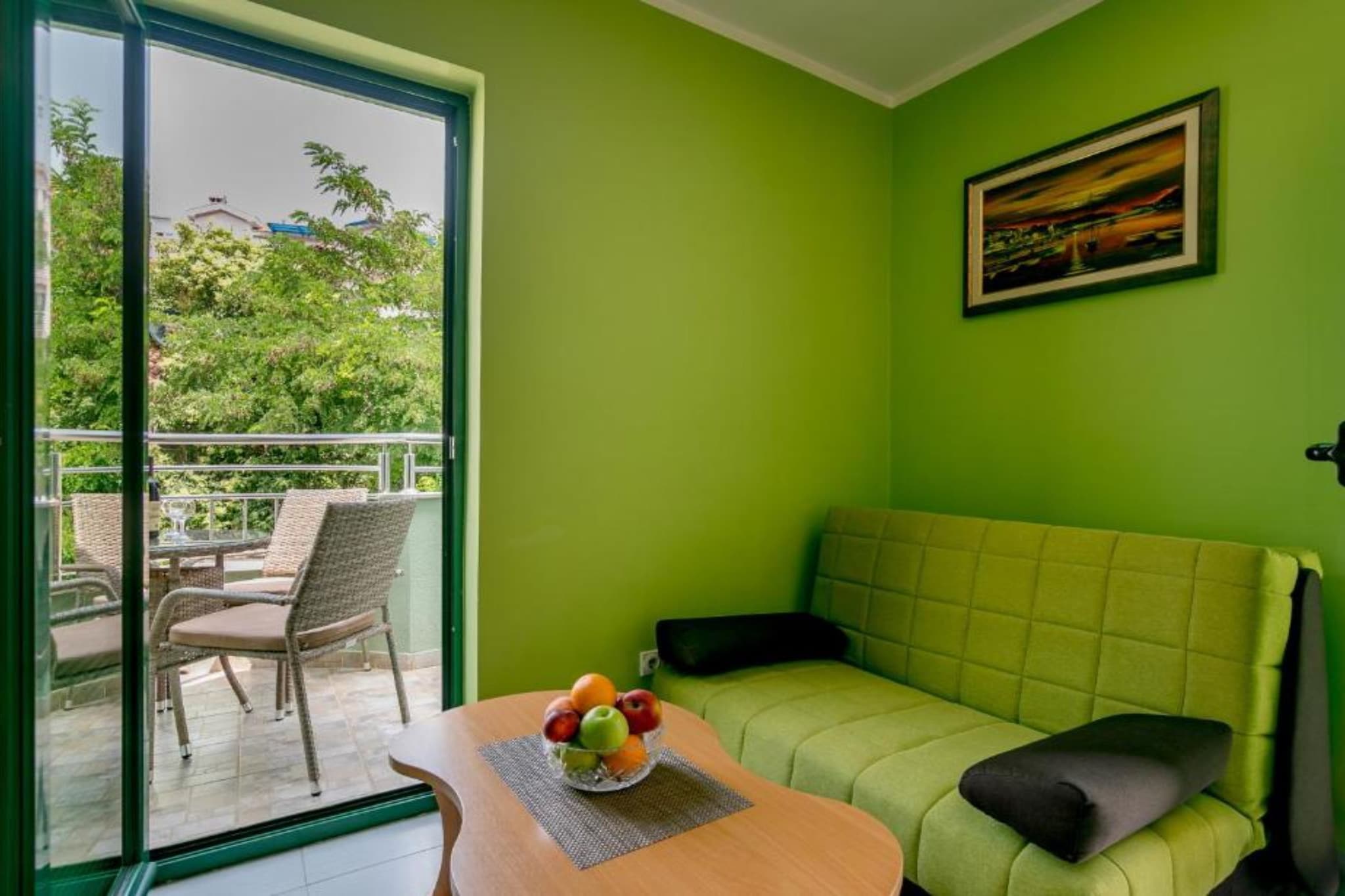 Amor Residence - One Bedroom Apartment with Terrace and Partial Sea View (6) - Living room
