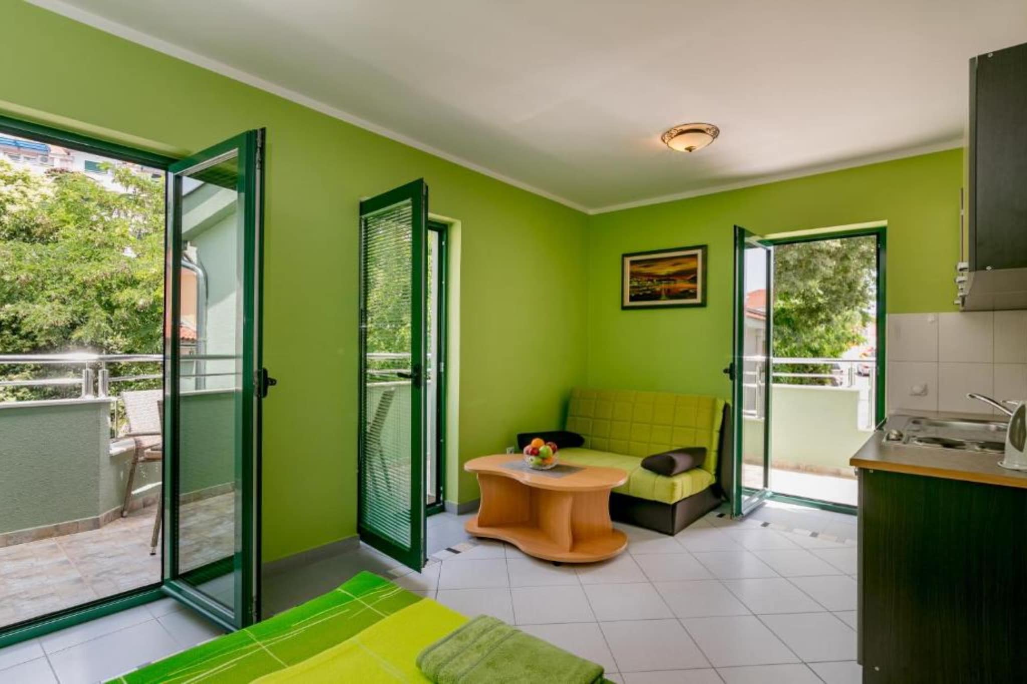 Amor Residence - Studio Apartment with Terrace and Partial Sea View (3 ) - Bedroom