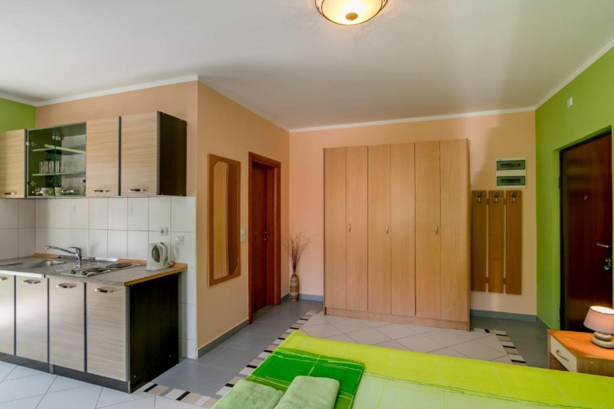 Amor Residence - Studio Apartment with Terrace and Partial Sea View (3 ) - Bedroom