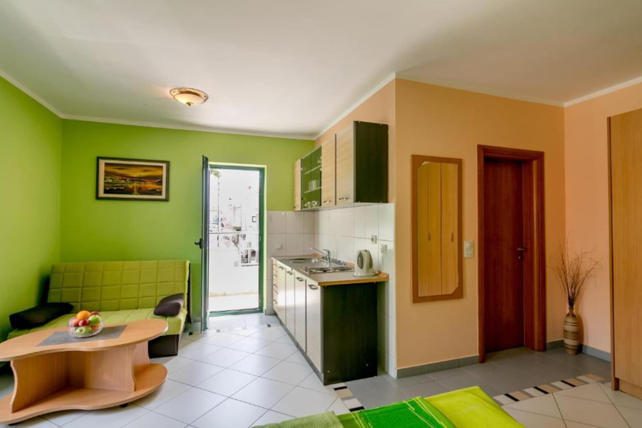 Amor Residence - Studio Apartment with Terrace and Partial Sea View (3 ) - Bedroom