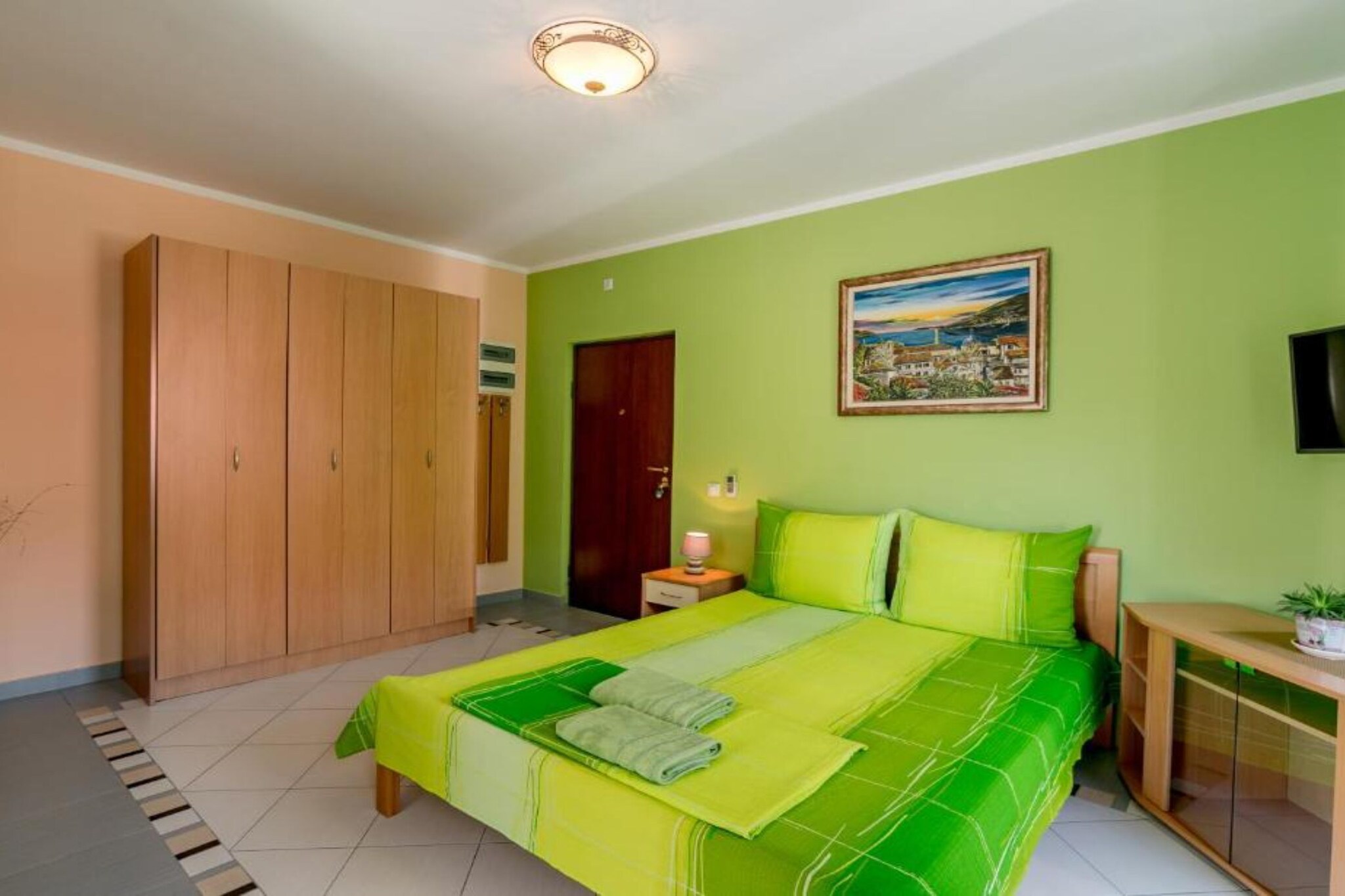 Amor Residence - Studio Apartment with Terrace and Partial Sea View (3 ) - Bedroom