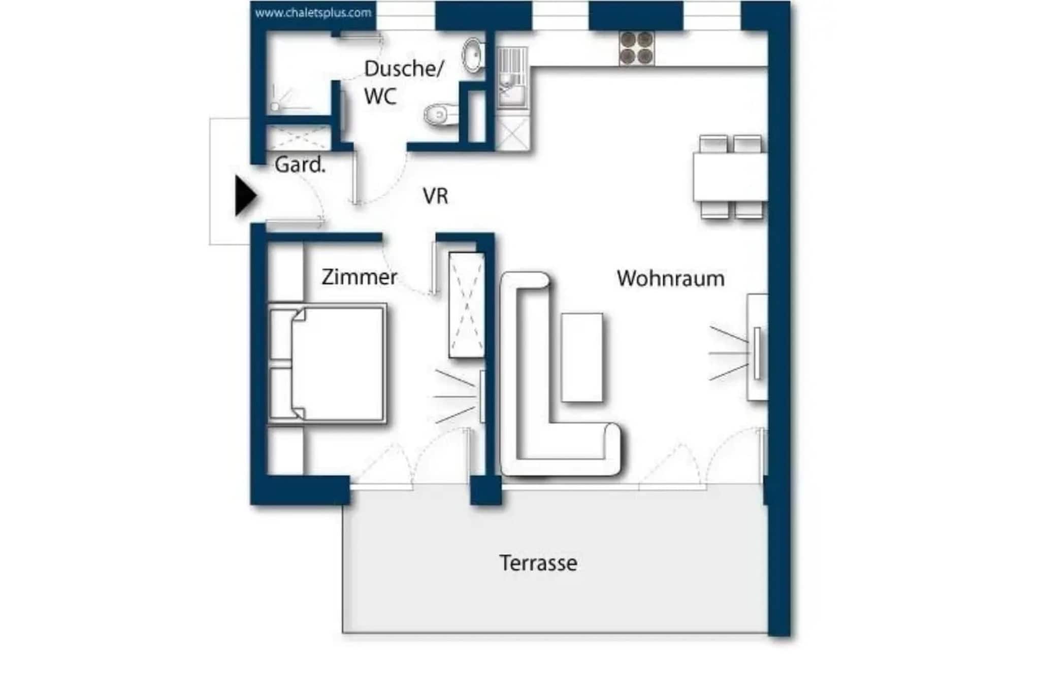 Alpinegold Residenz Kristallquelle Suite - Plattegrond