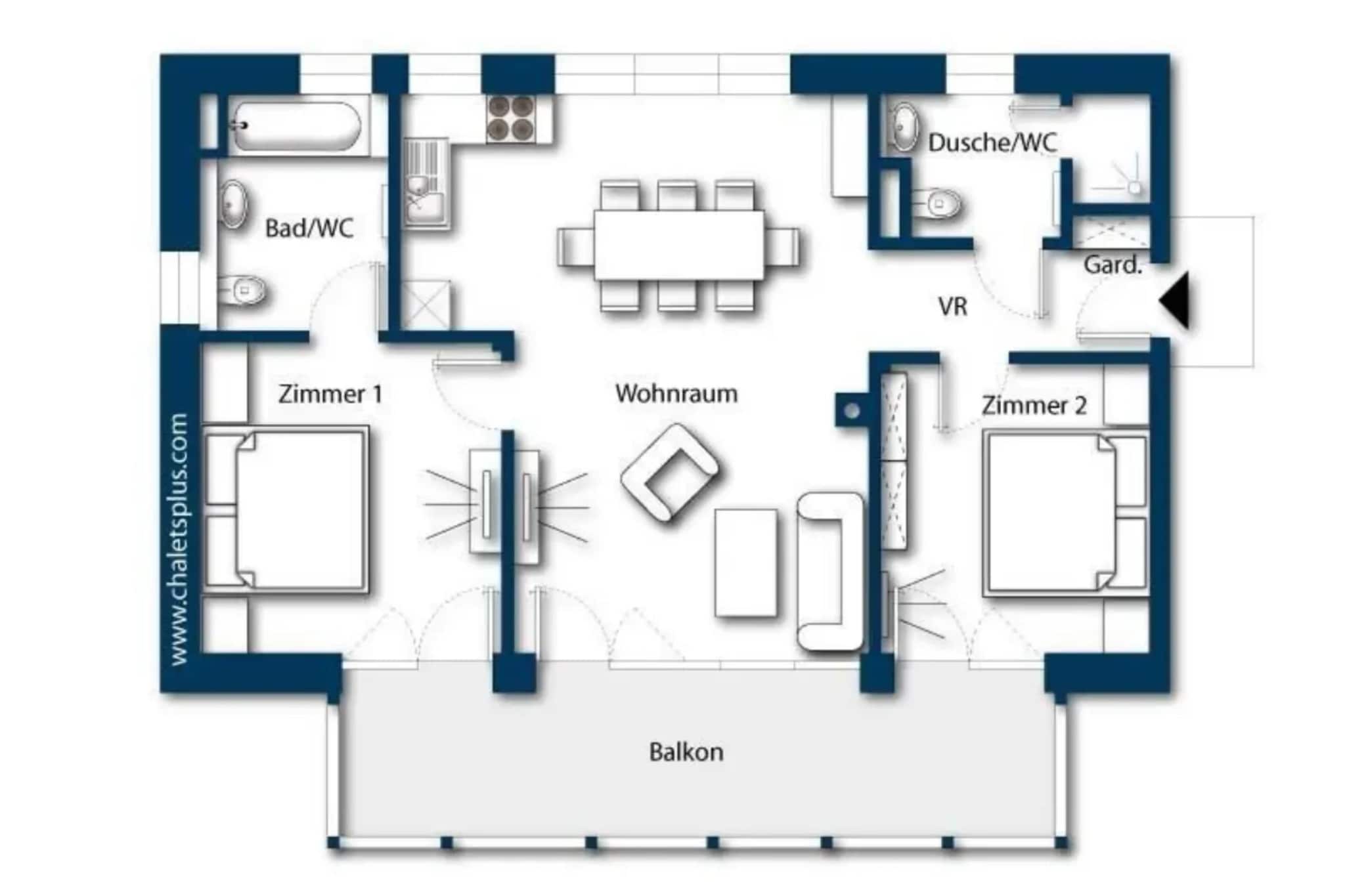 Alpinegold Residenz Gamskogel Suite - Plattegrond