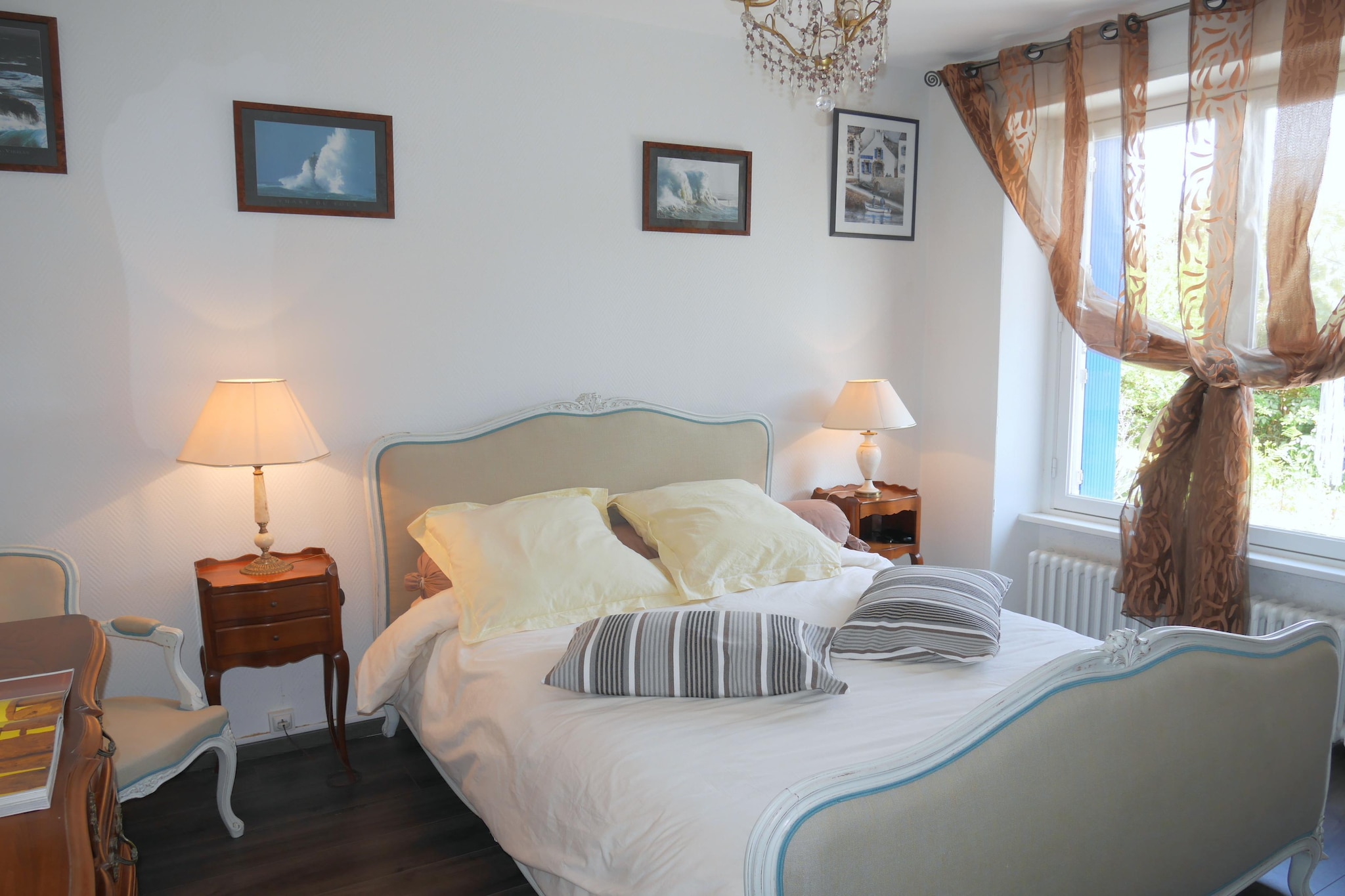 	Ferienhaus mit 180° Panorama Meerblick Lampaul-Plouarzel - Slaapkamer
