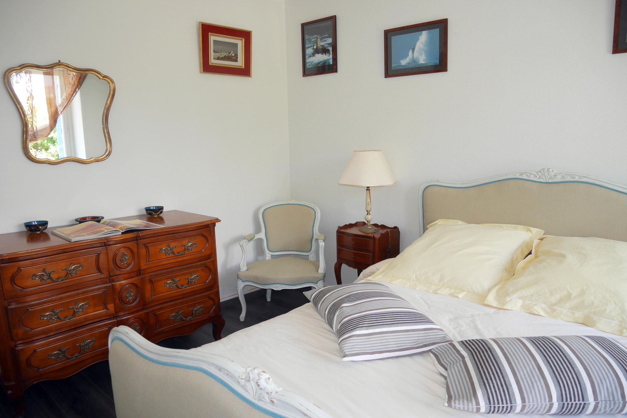 	Ferienhaus mit 180° Panorama Meerblick Lampaul-Plouarzel - Slaapkamer