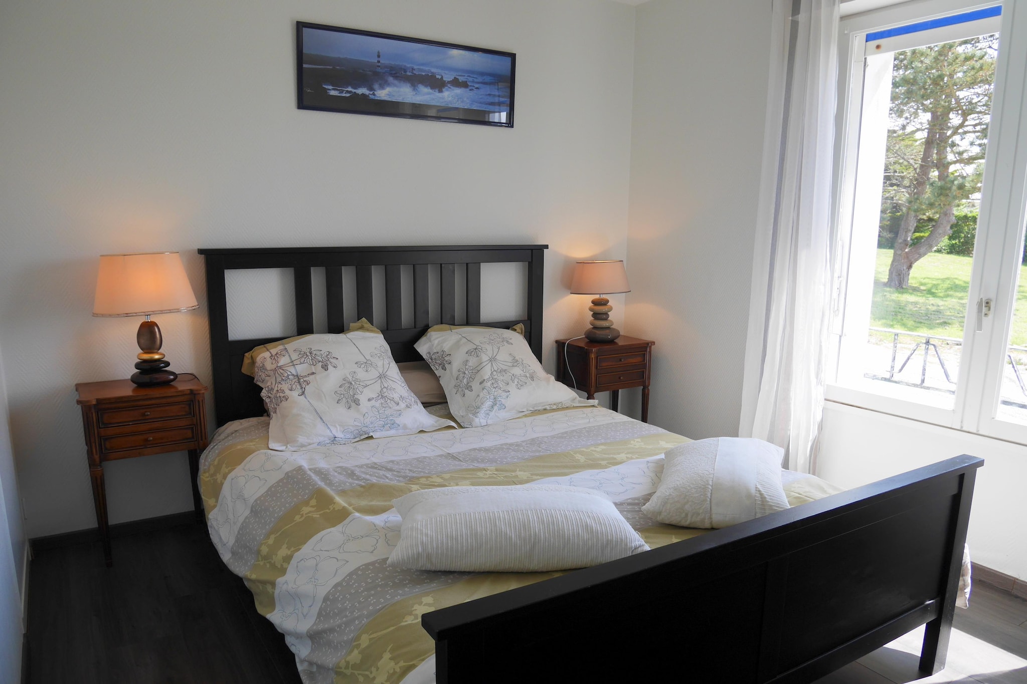 	Ferienhaus mit 180° Panorama Meerblick Lampaul-Plouarzel - Slaapkamer