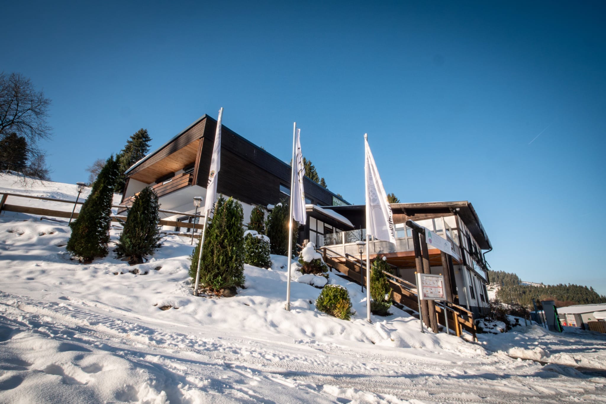 Appartement Am Eschenberg - 4 Personen - Außenbereich Winter