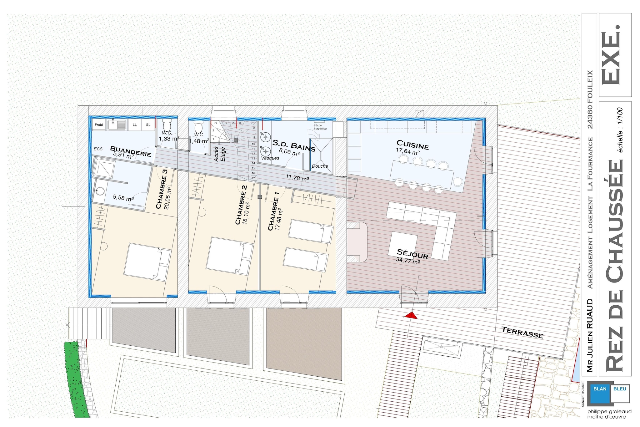 Gite LA FOURMANCE - Plattegrond