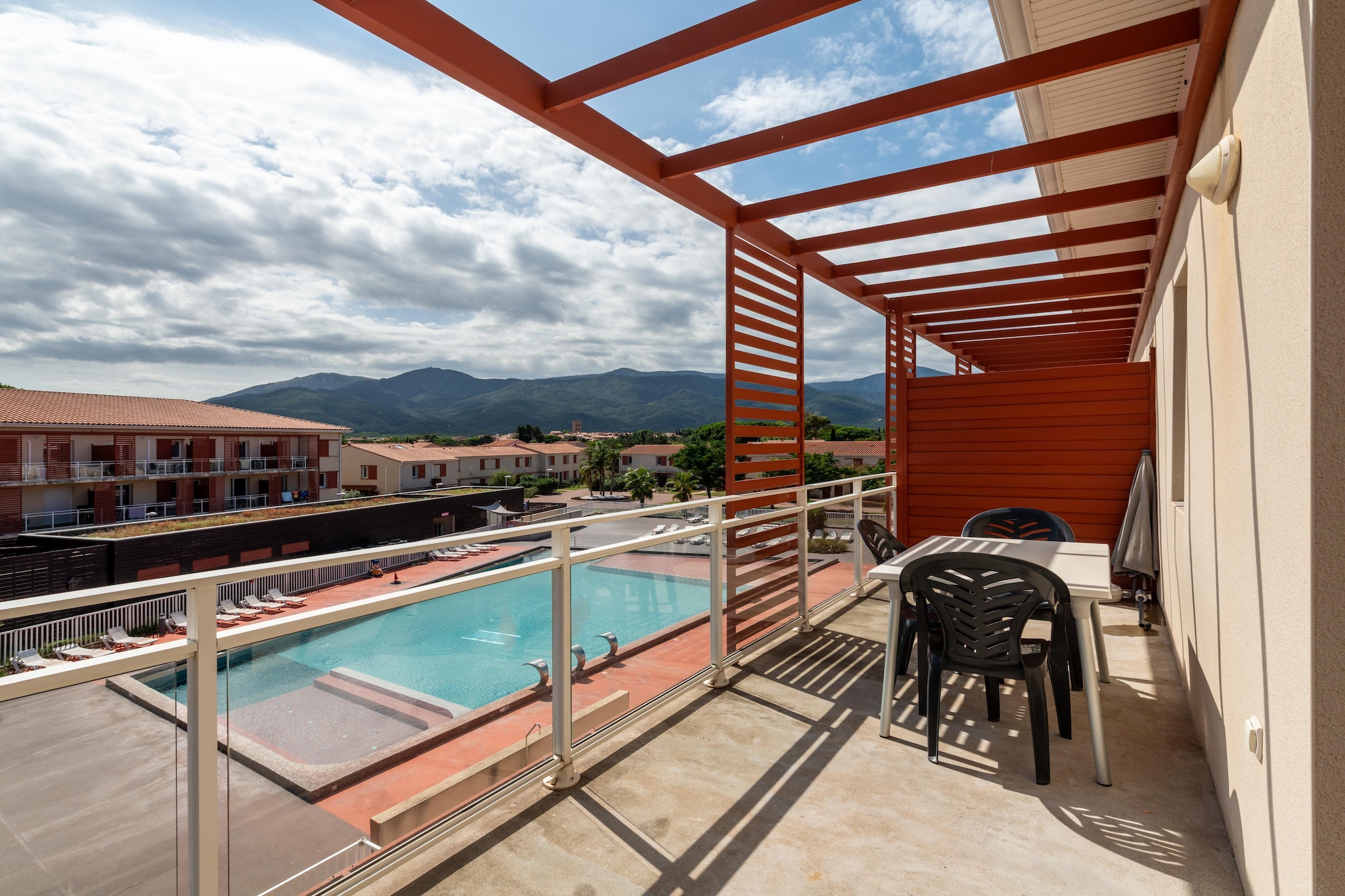 Les Demeures de la Massane Appartement 2 piÃ¨ces avec coin nuit 6 personnes climatisÃ© - Terrasbalkon