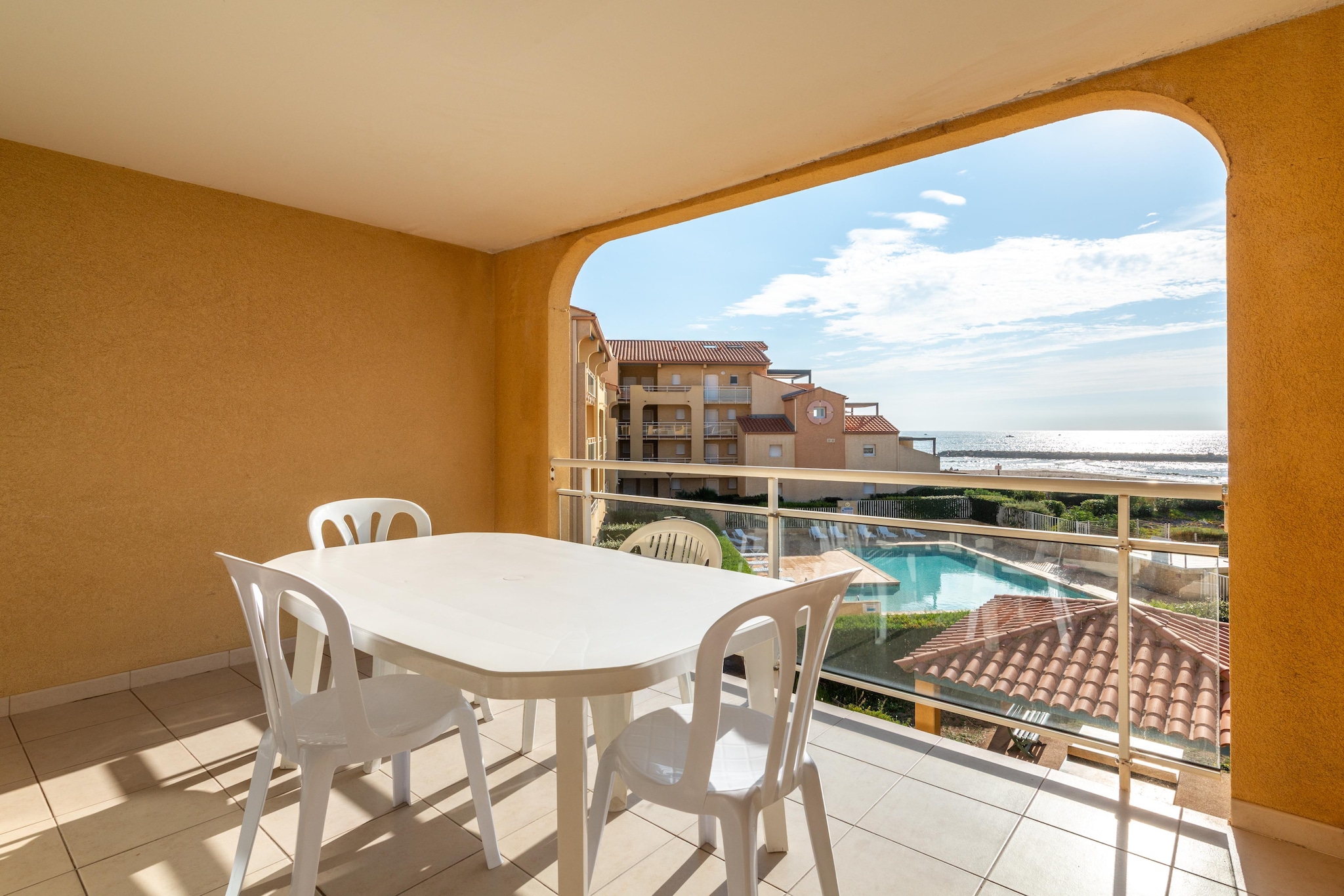 Résidence Alizéa Beach - Appartement 2 pièces 4 personnes vue mer - Terrasbalkon