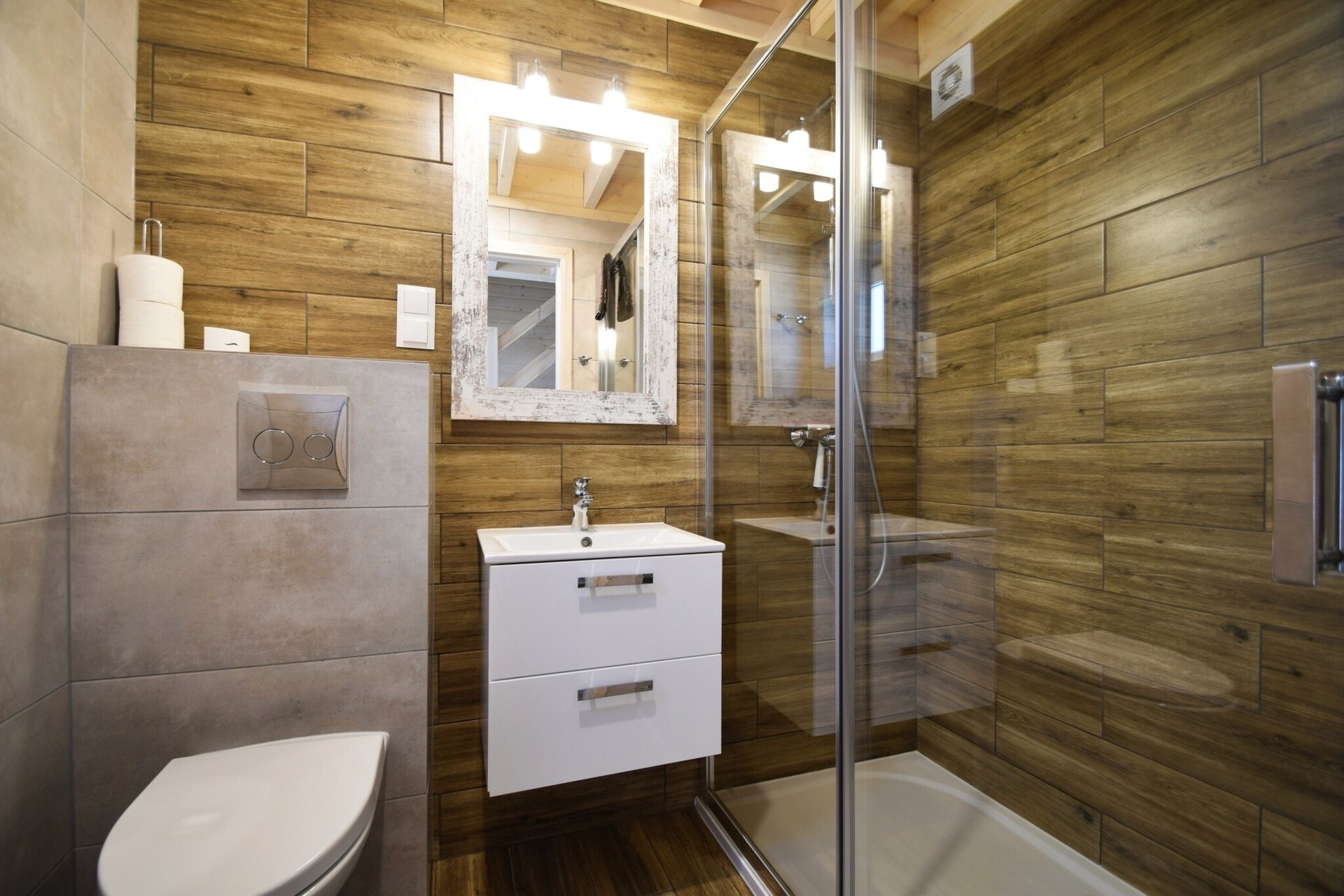 Piętrowe domki wakacyjne 3 plus 2 Pobierowo - Badezimmer