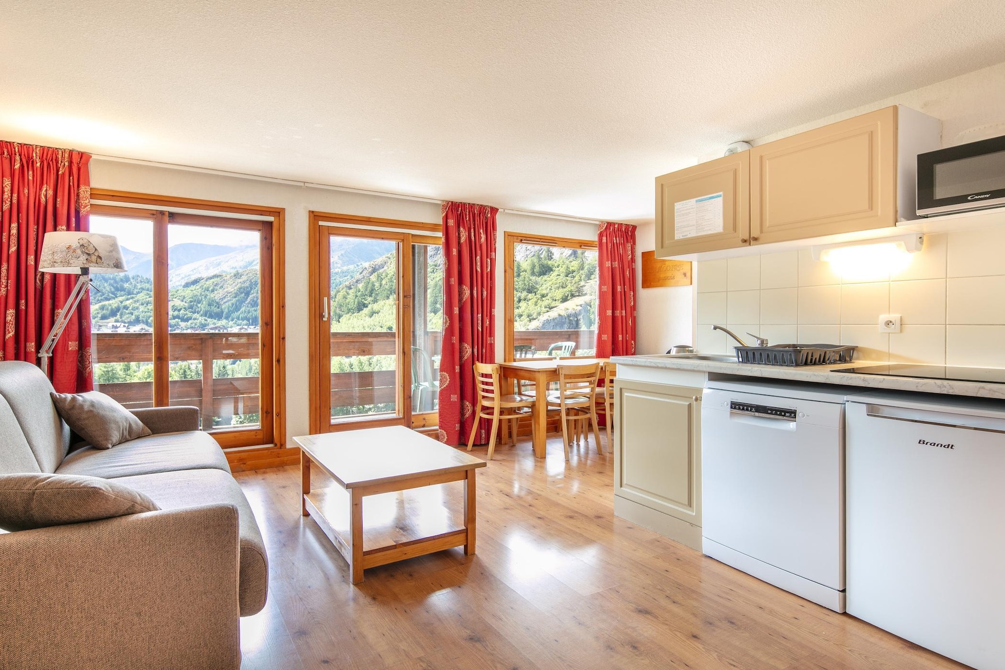 Le Hameau de Valloire-Appartement 2 piÃ¨ces avec coin nuit 5 personnes - vue Valloire