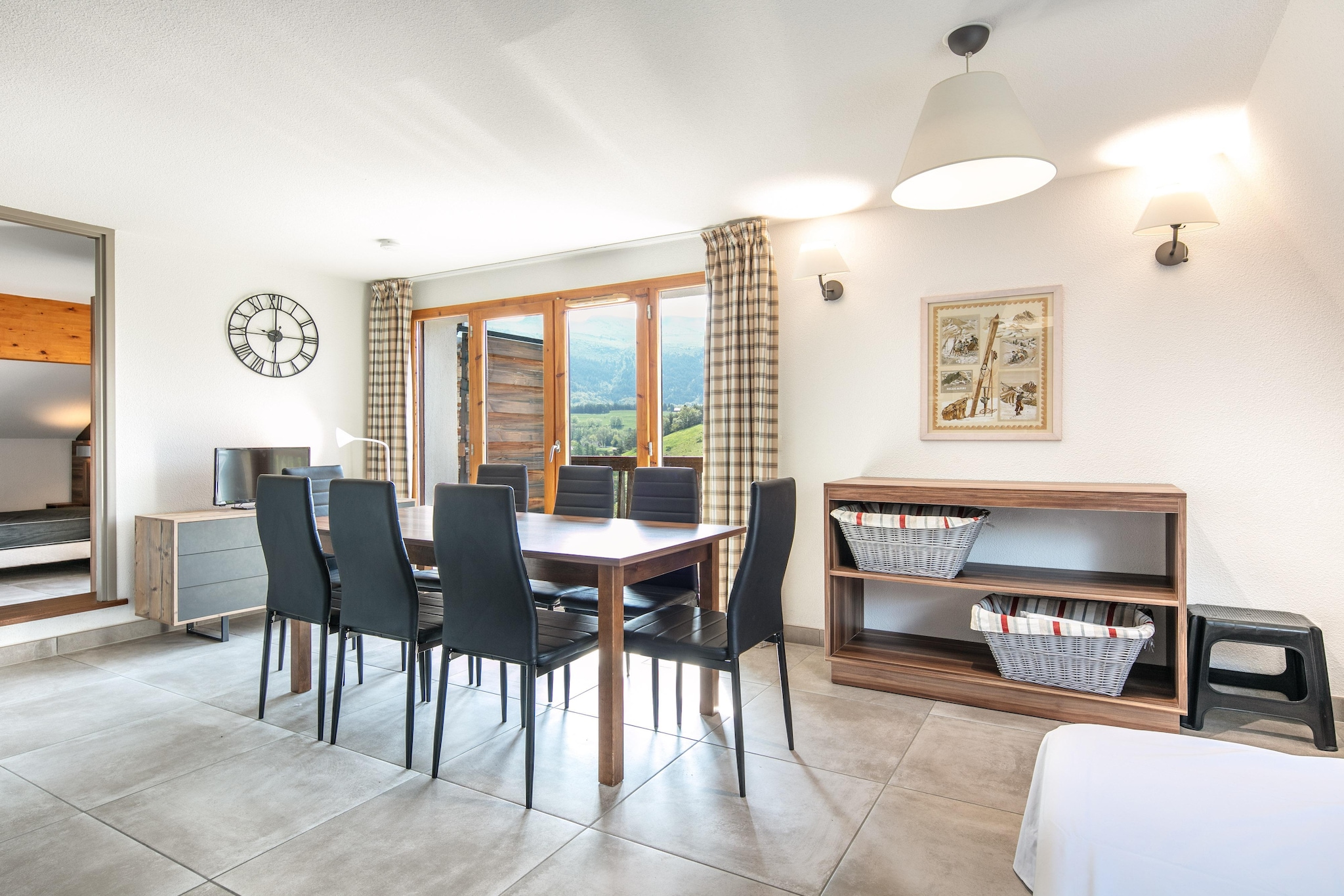 Les Gentianes - Appartement 3 piÃ¨ces avec coin nuit 8 personnes - Woonkamer