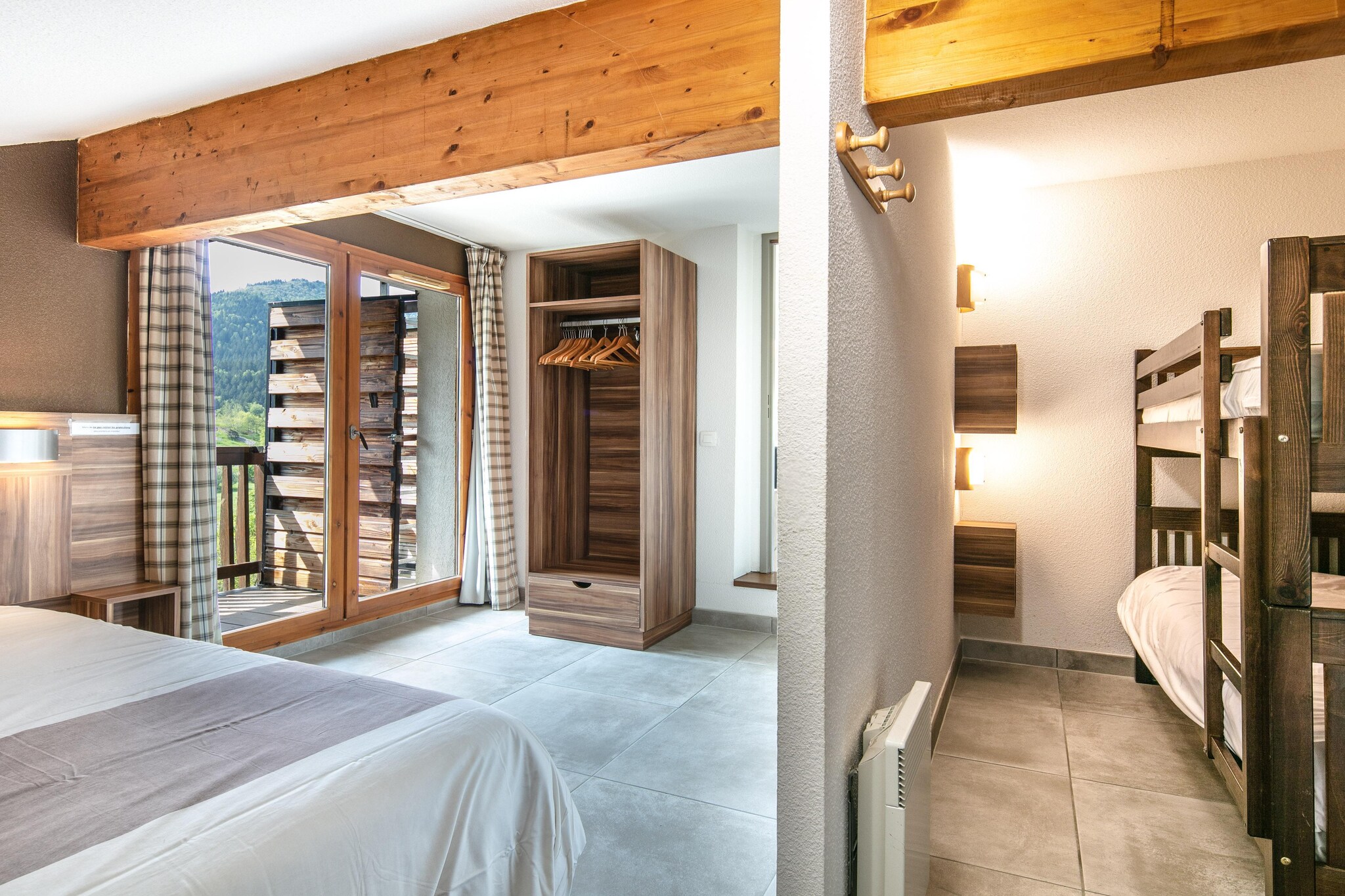 Les Gentianes - Appartement 3 piÃ¨ces avec coin nuit 8 personnes - Slaapkamer