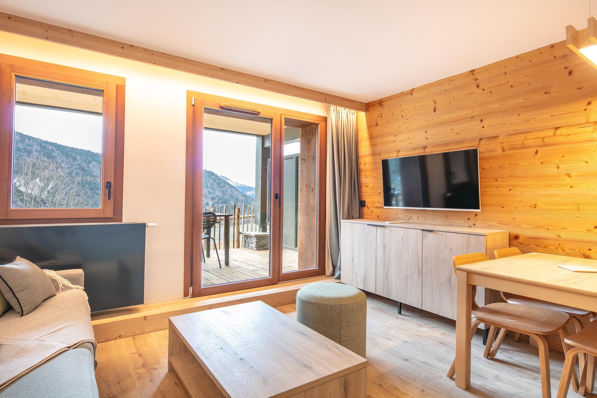Les Hauts de Vaujany -Appartement 2 piÃ¨ces 4 personnes - Woonkamer