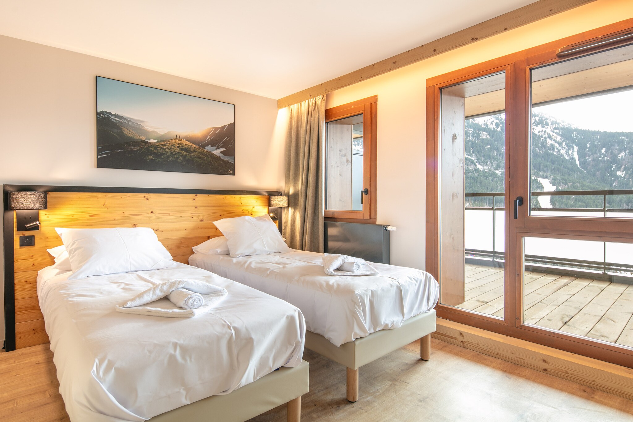 Les Hauts de Vaujany -Appartement 4 piÃ¨ces 8 personnes - Slaapkamer
