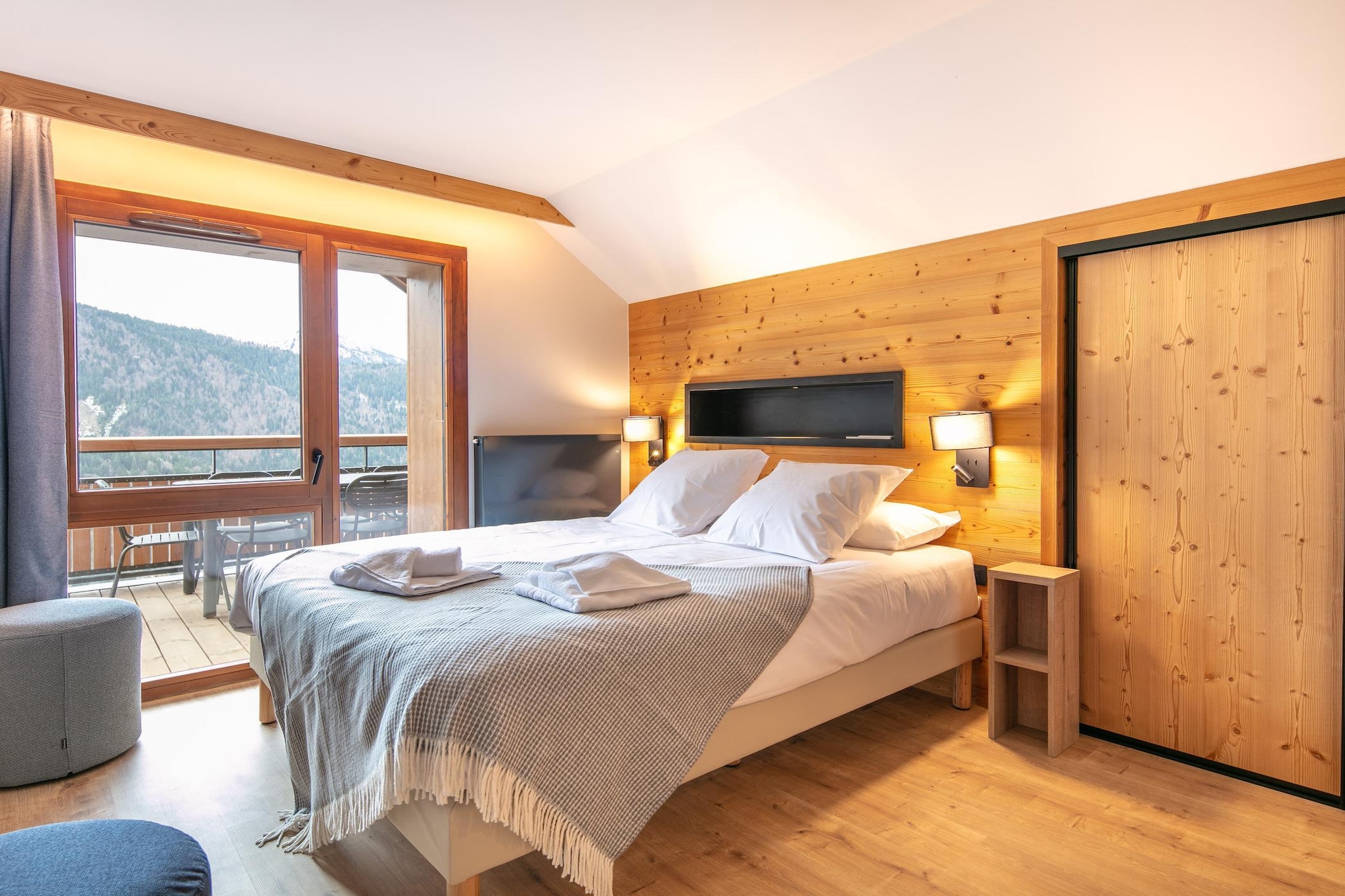 Les Hauts de Vaujany -Appartement 4 piÃ¨ces 8 personnes - PMR - Slaapkamer
