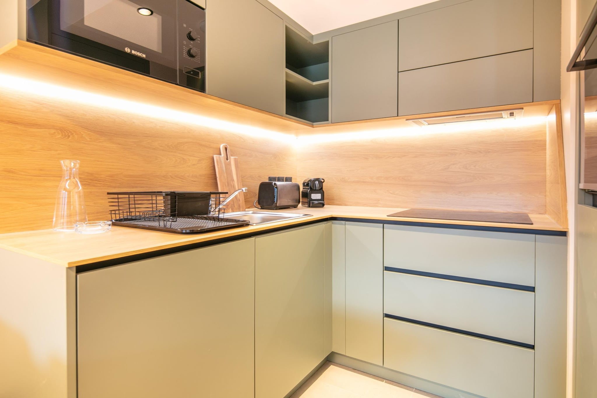Les Hauts de Vaujany -Appartement 2 piÃ¨ces avec coin nuit 6 personnes - Keuken