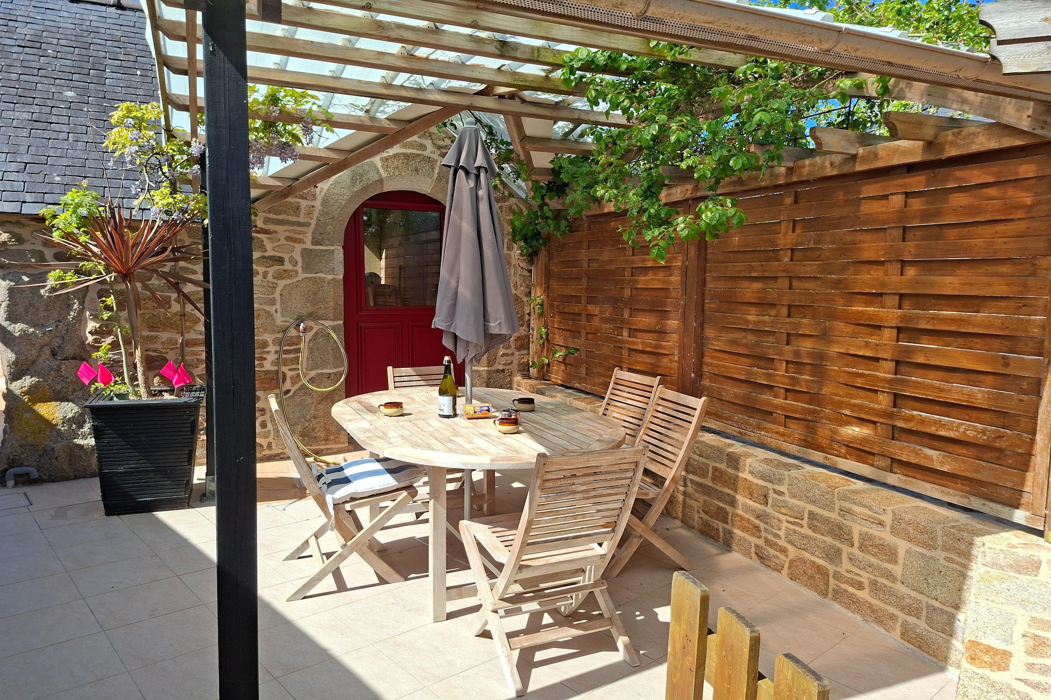 Bretonisches Steinhaus Landéda - Terrace balcony