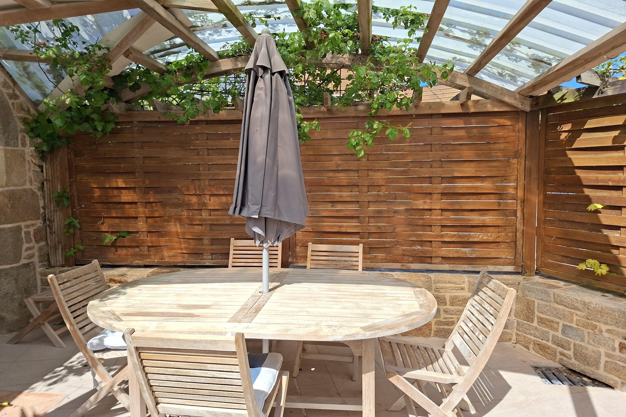 Bretonisches Steinhaus Landéda - Terrace balcony