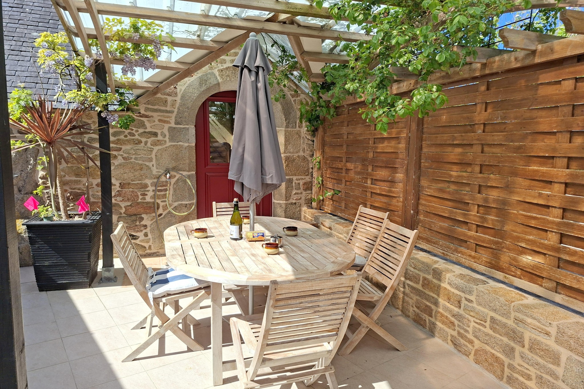 Bretonisches Steinhaus Landéda - Terrace balcony