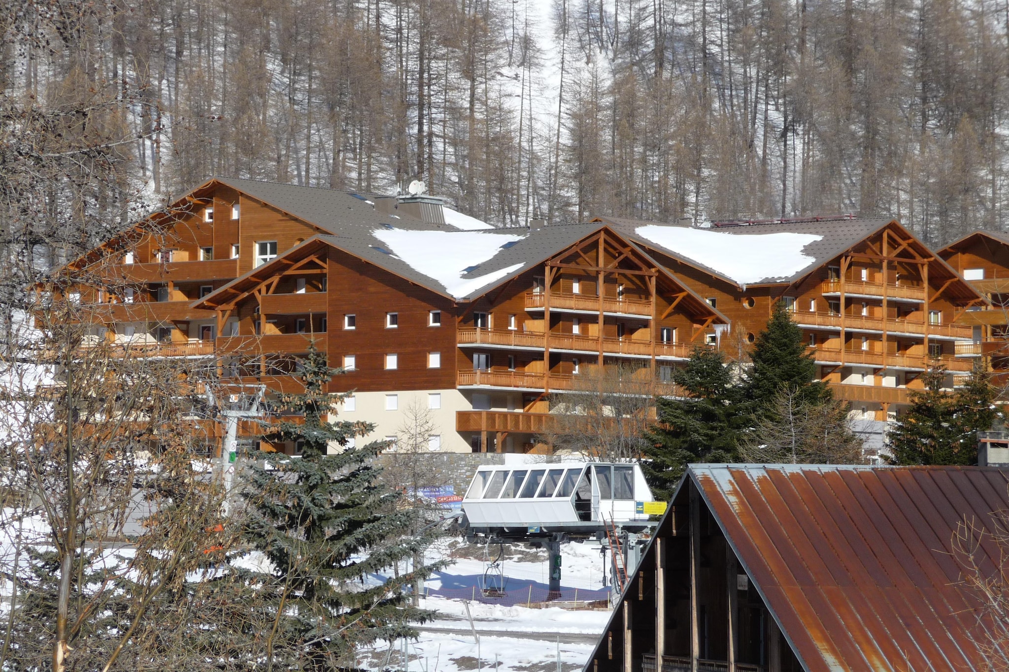 Les Chalets du Verdon - Appartement 2 pièces avec coin nuit 6 personnes - Außenbereich Winter