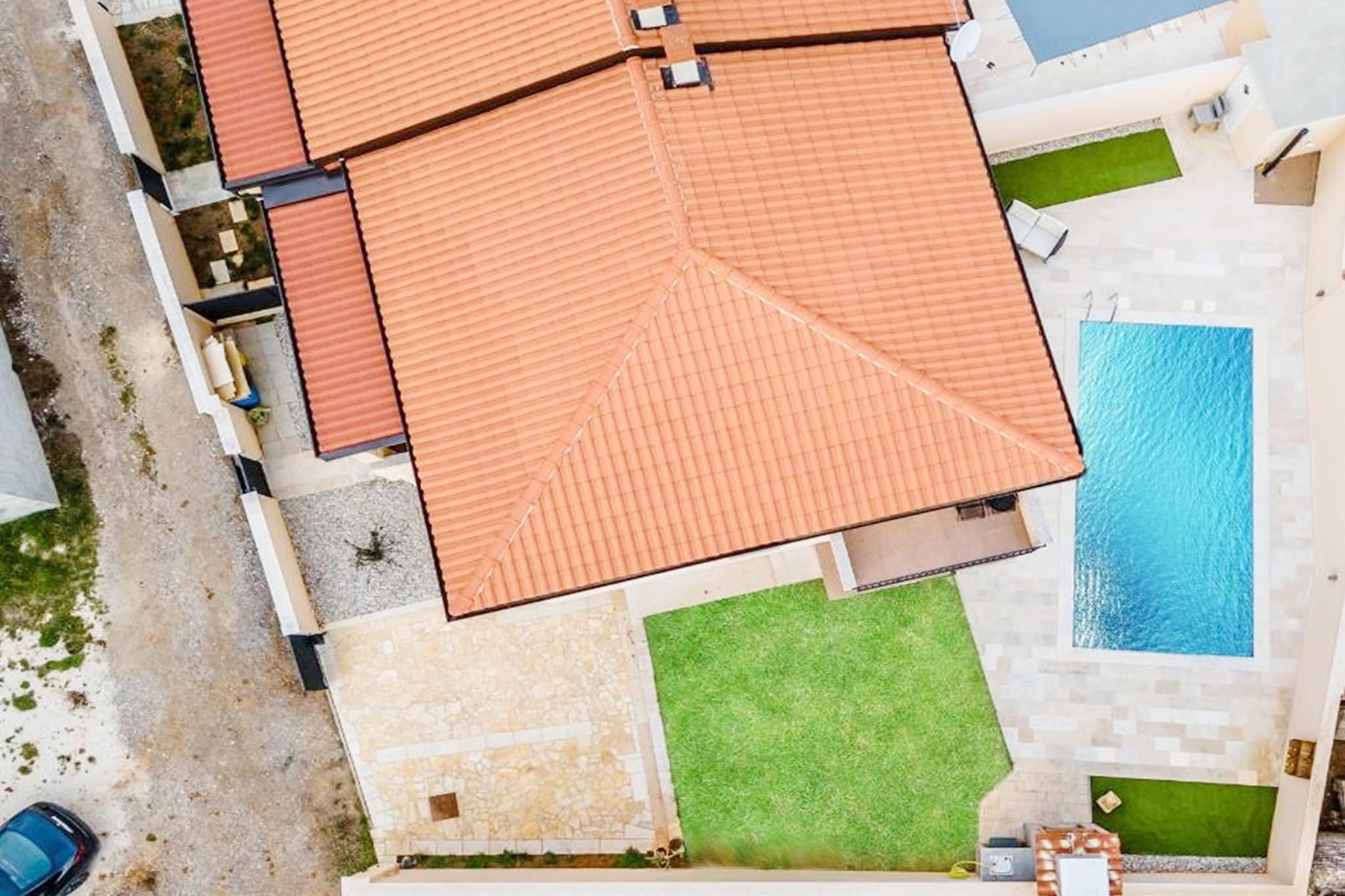 Holiday Home Fulia with pool - Außenbereich Sommer