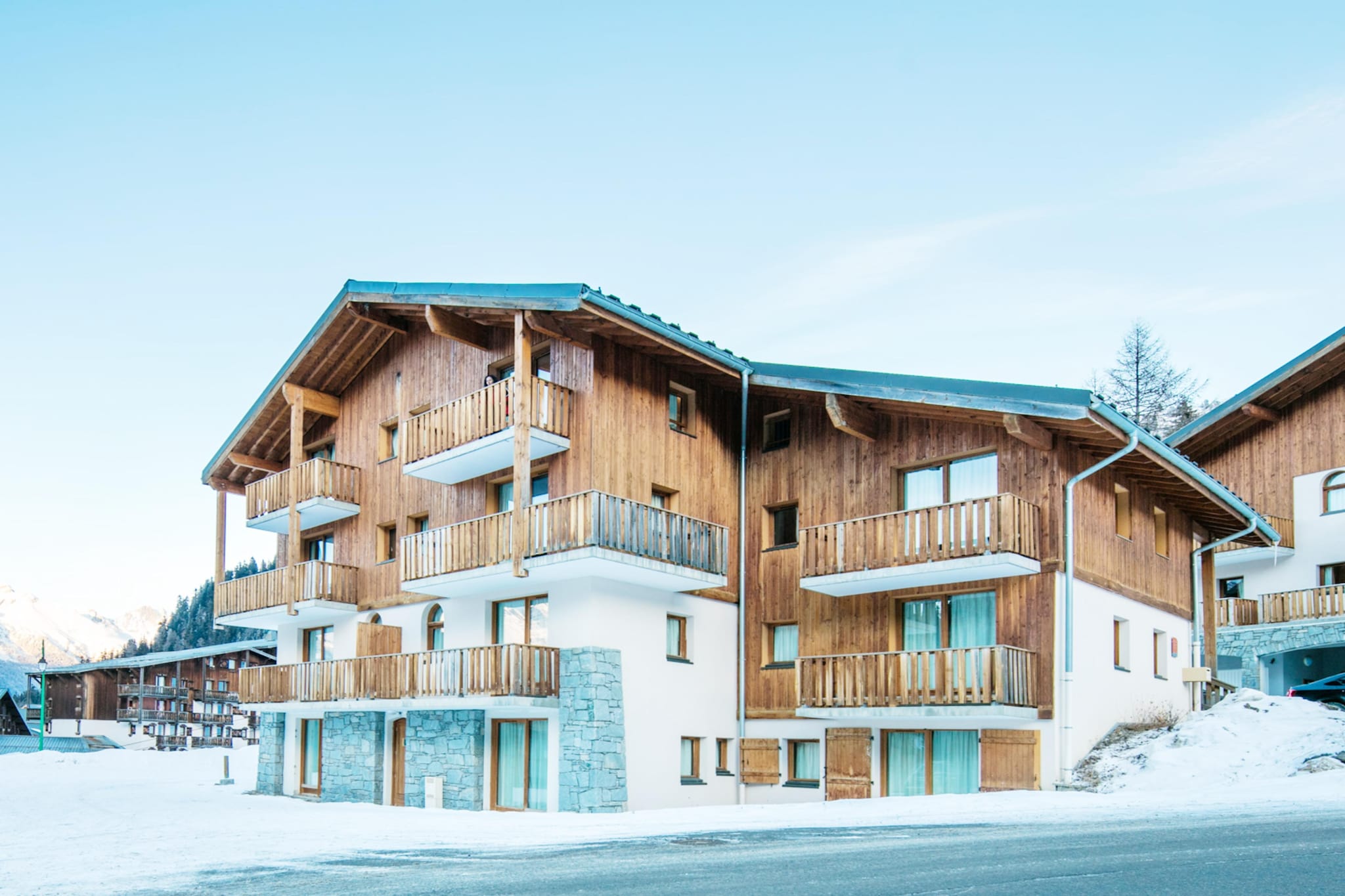 Les Chalets de la Ramoure - Studio 4 personnes avec coin nuit - Exterieur winter