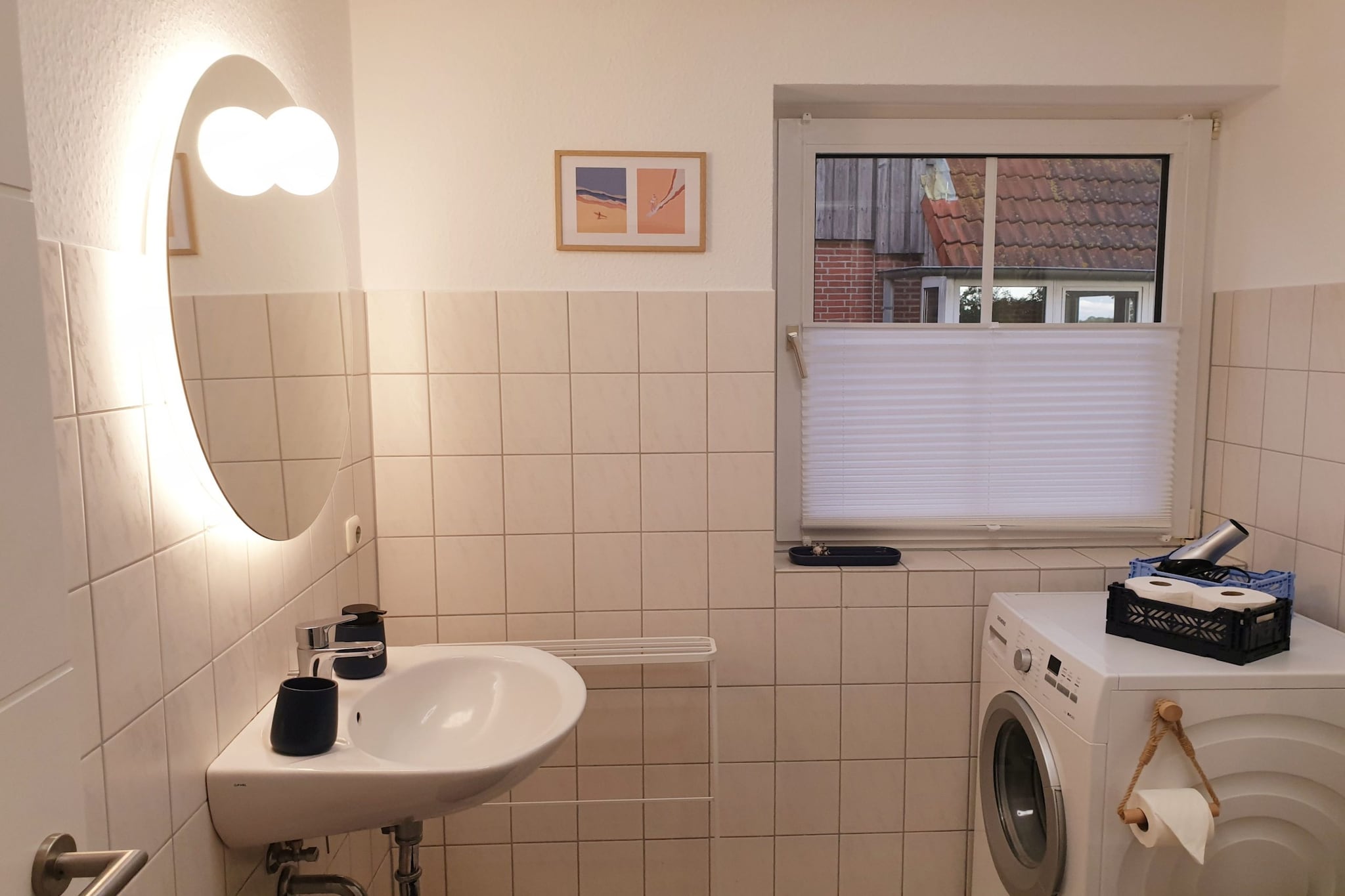 Ferienwohnung Terrasse und Aussicht - Badkamer