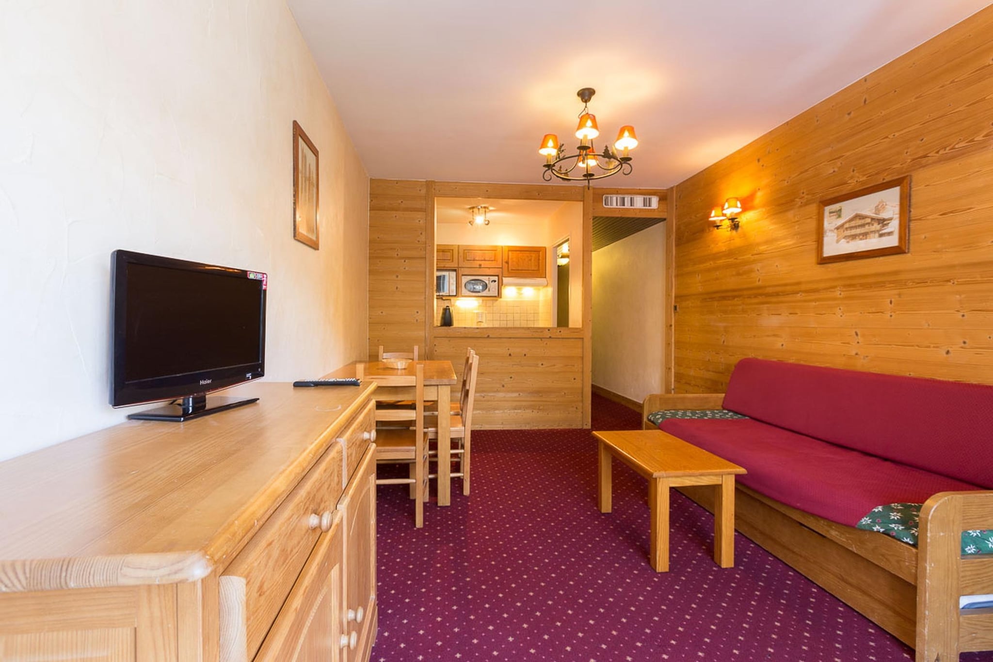 RÃ©sidence Le Sappey-Studio 4 personnes avec coin nuit - Wohnzimmer