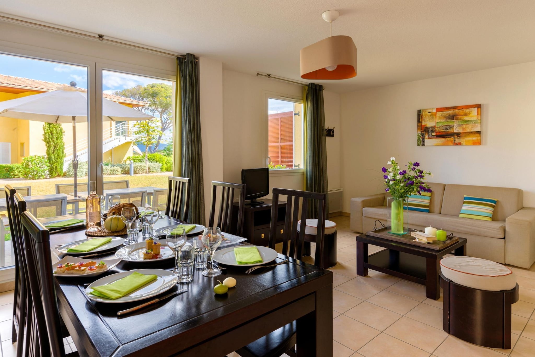 Les Terrasses des Embiez 3 PIECES DUPLEX 6 PERS. CLIMATISE OTA - Woonkamer