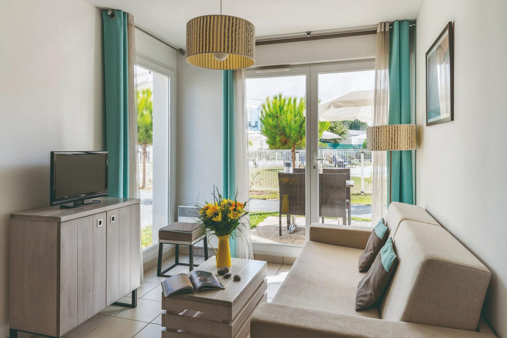 Les Carrelets Appartement 6/8 Pers - Woonkamer