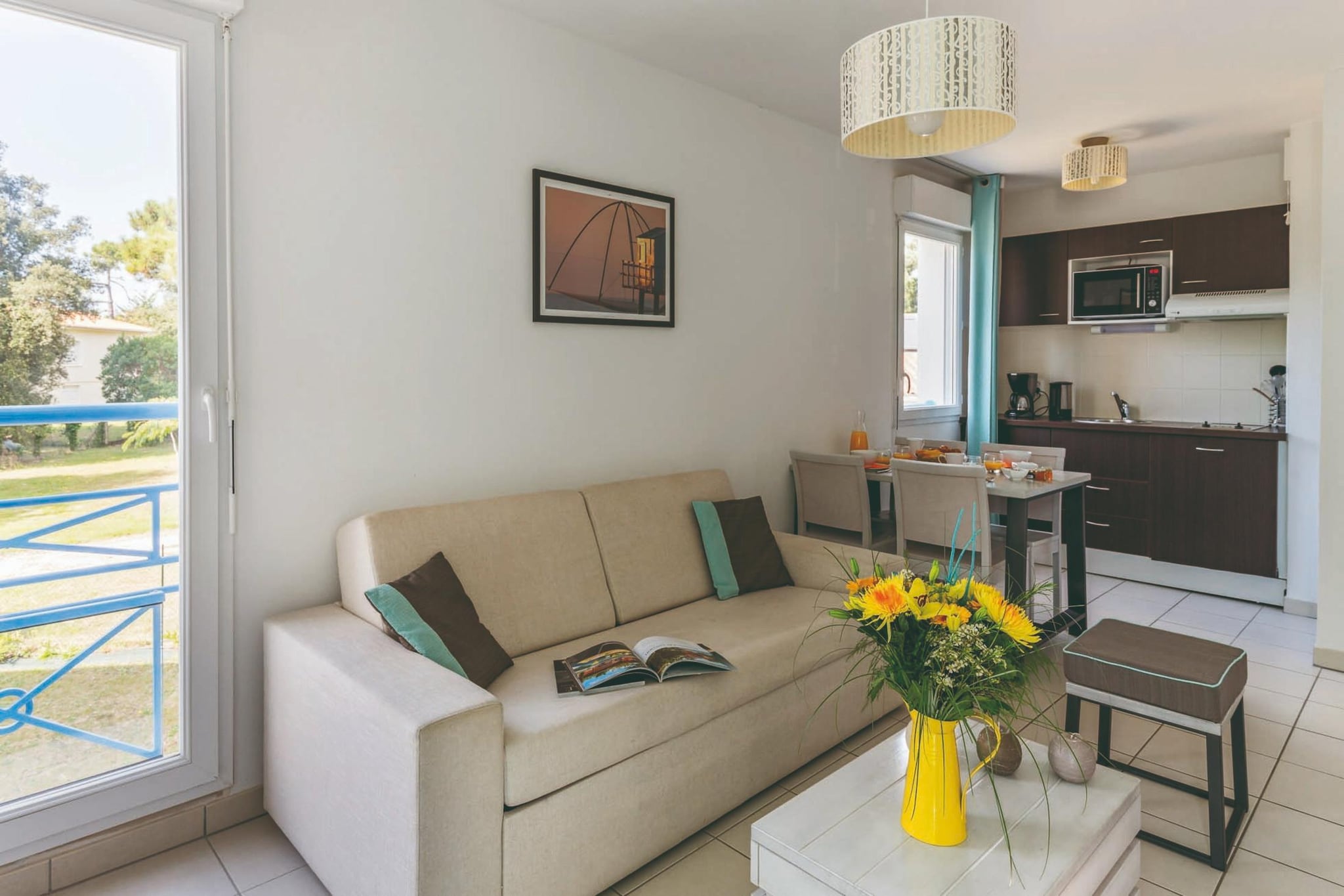 Les Carrelets Appartement 6/8 Pers - Woonkamer
