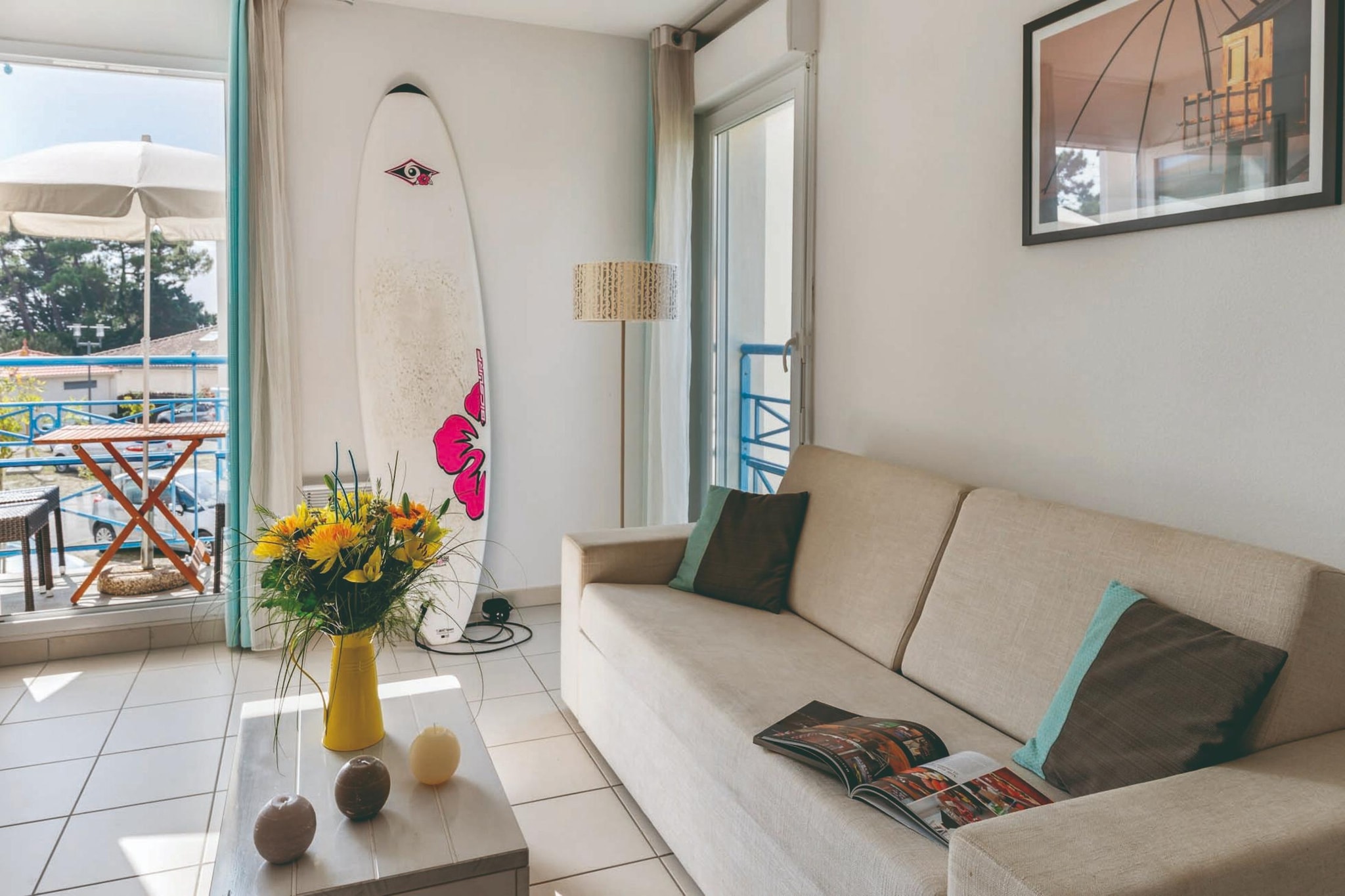 Les Carrelets Appartement 6/8 Pers - Woonkamer