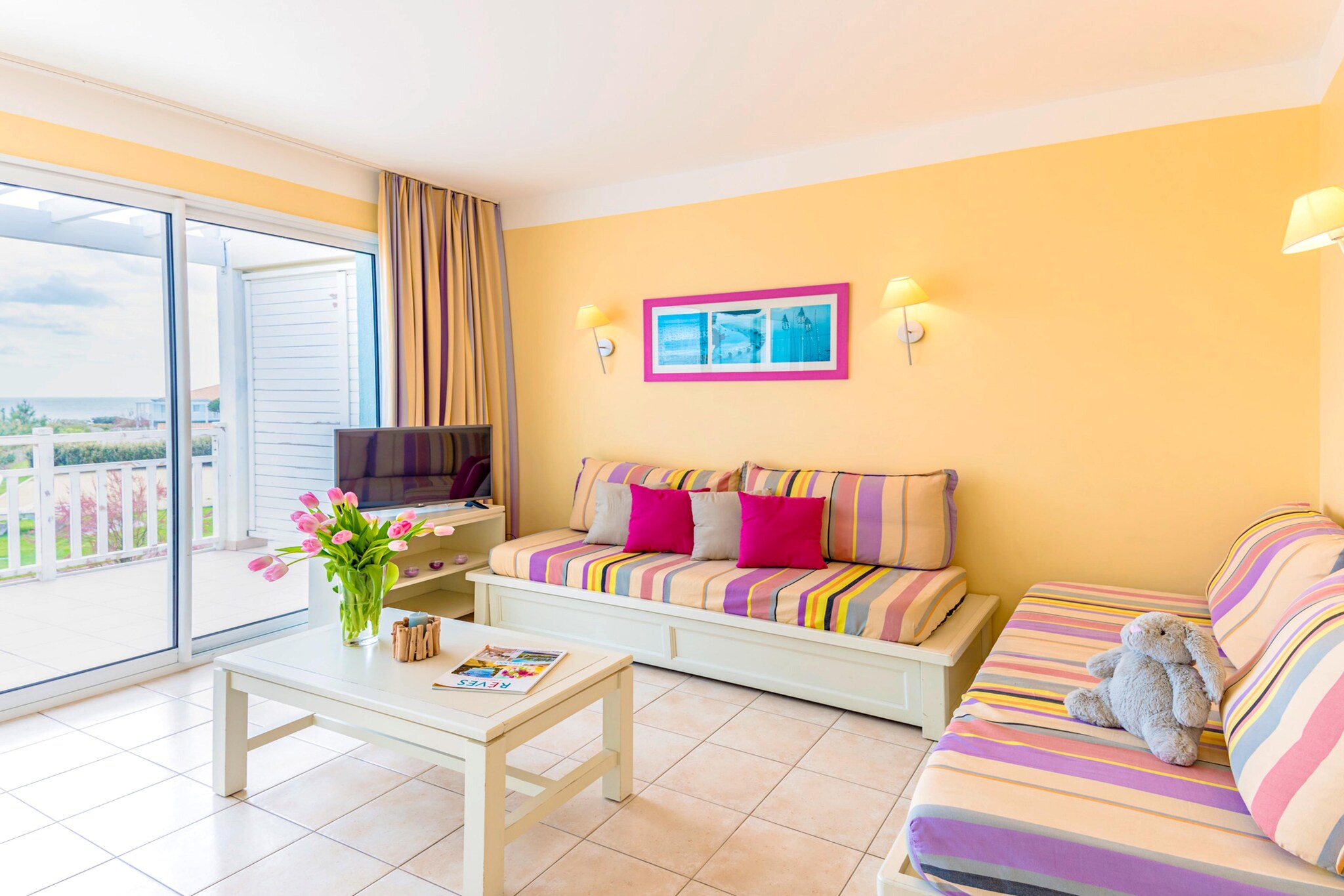 L'Estran 2 Pieces 4 pers. vue mer OTA - Wohnzimmer