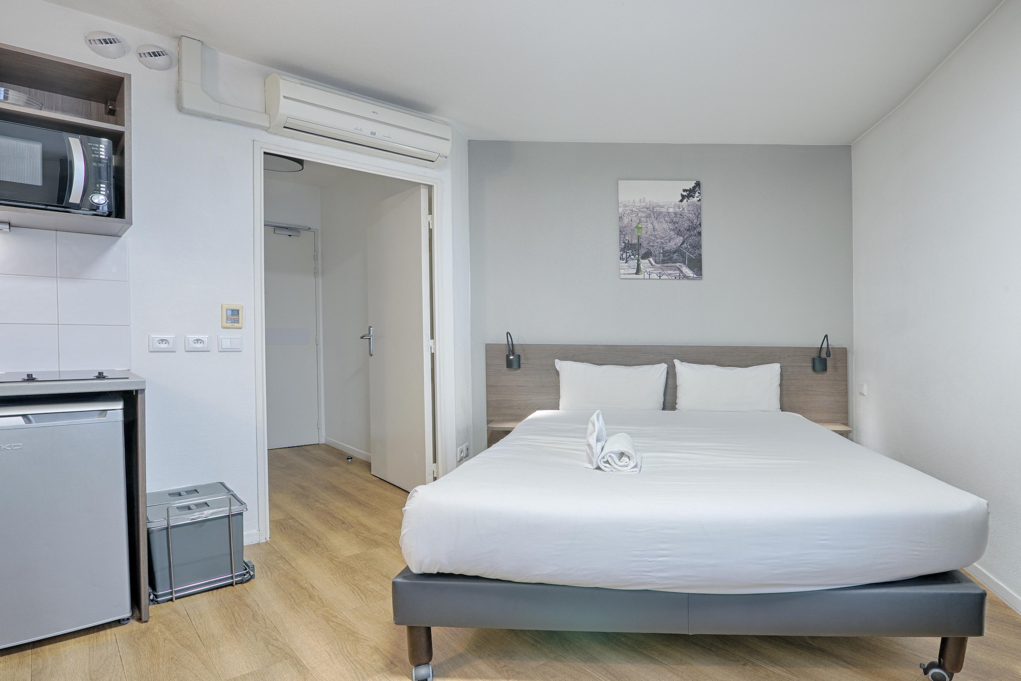 Appart Hotel Paris Quai de Marne-Studio 2 personnes - Slaapkamer