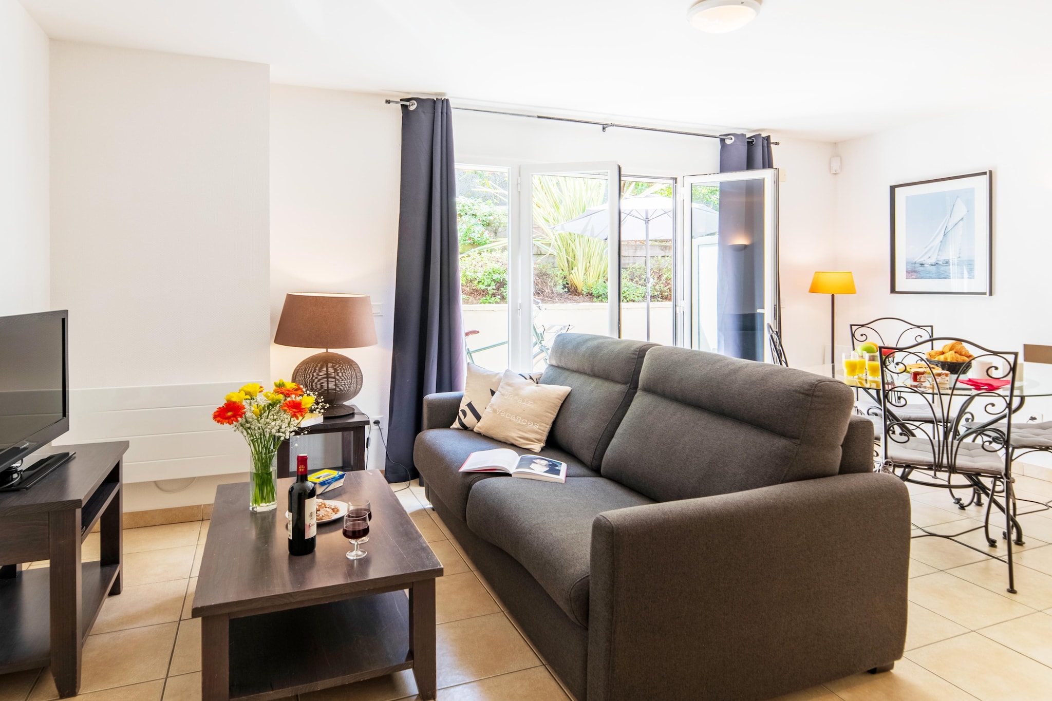 Résidence Jardin Mauresque Appartement 3 pièces duplex 4-6 personnes OTA - Living room