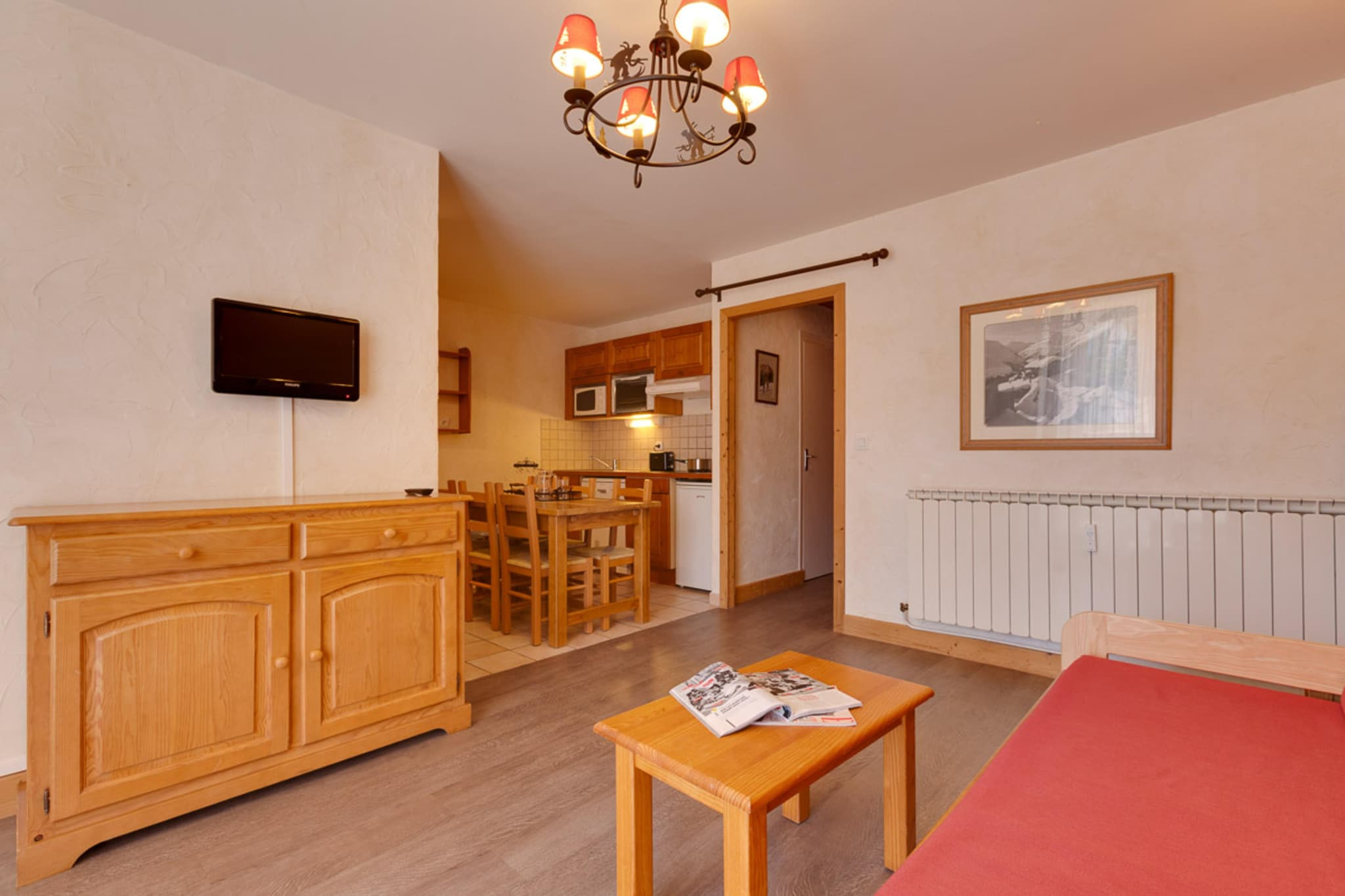 Les Bleuets Residence - 3-room apartment with sleeping alcove - Woonkamer